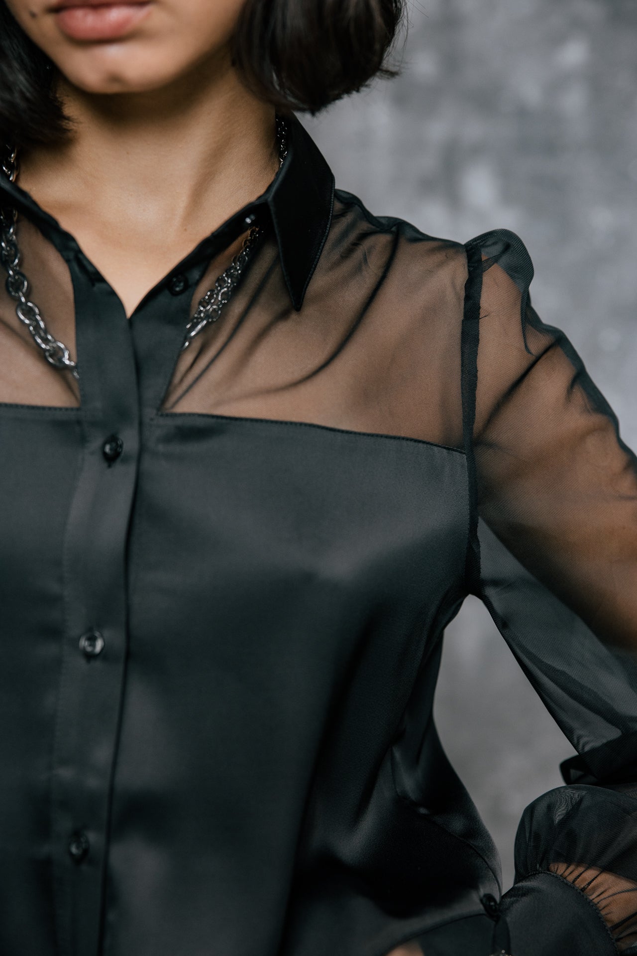 

Chemise bi-matière  Femme Cyrna Plain black | Freeman T. Porter