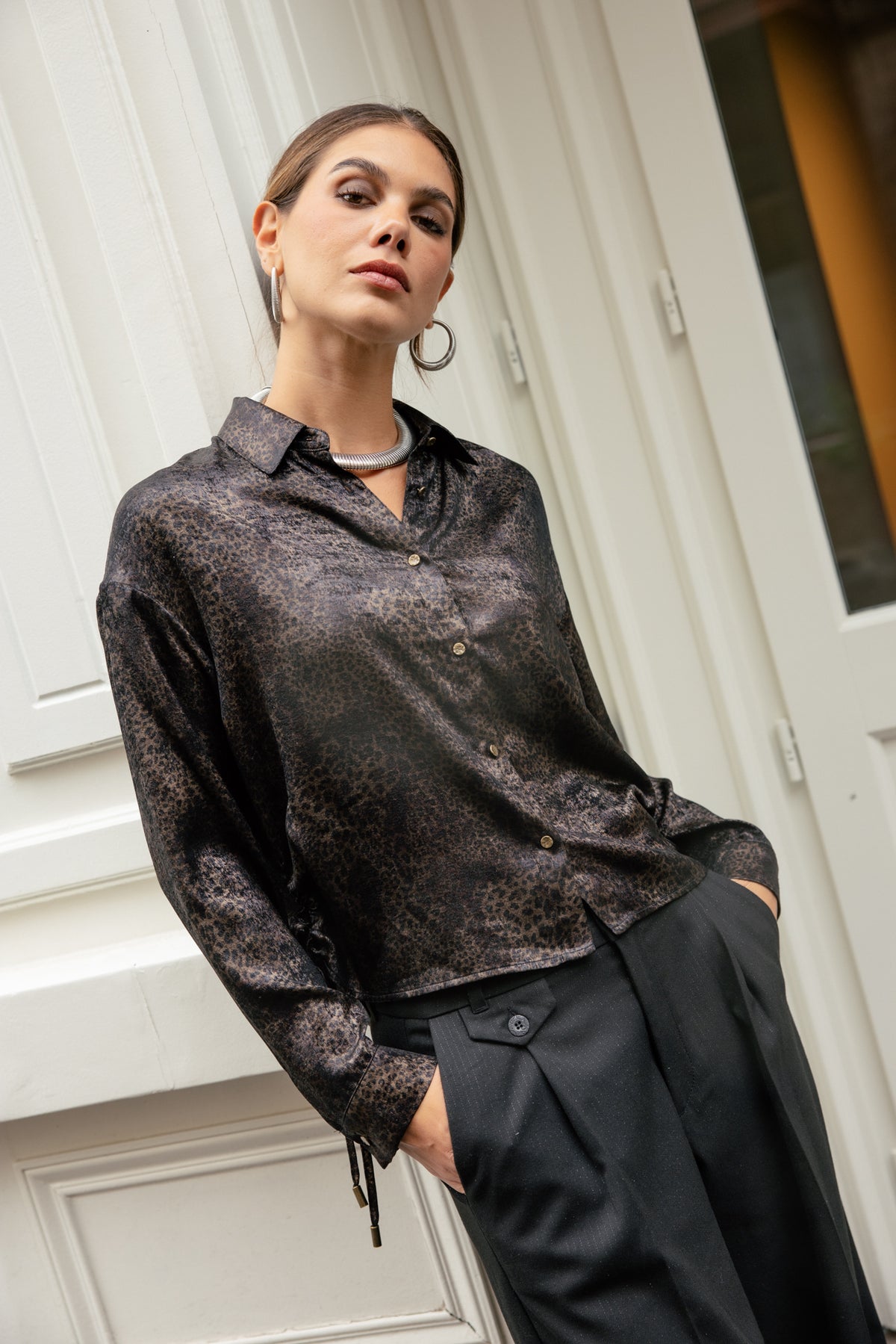

Bluse mit Kordelzug Damen Charmene Leodiams chocolate torte | Freeman T. Porter