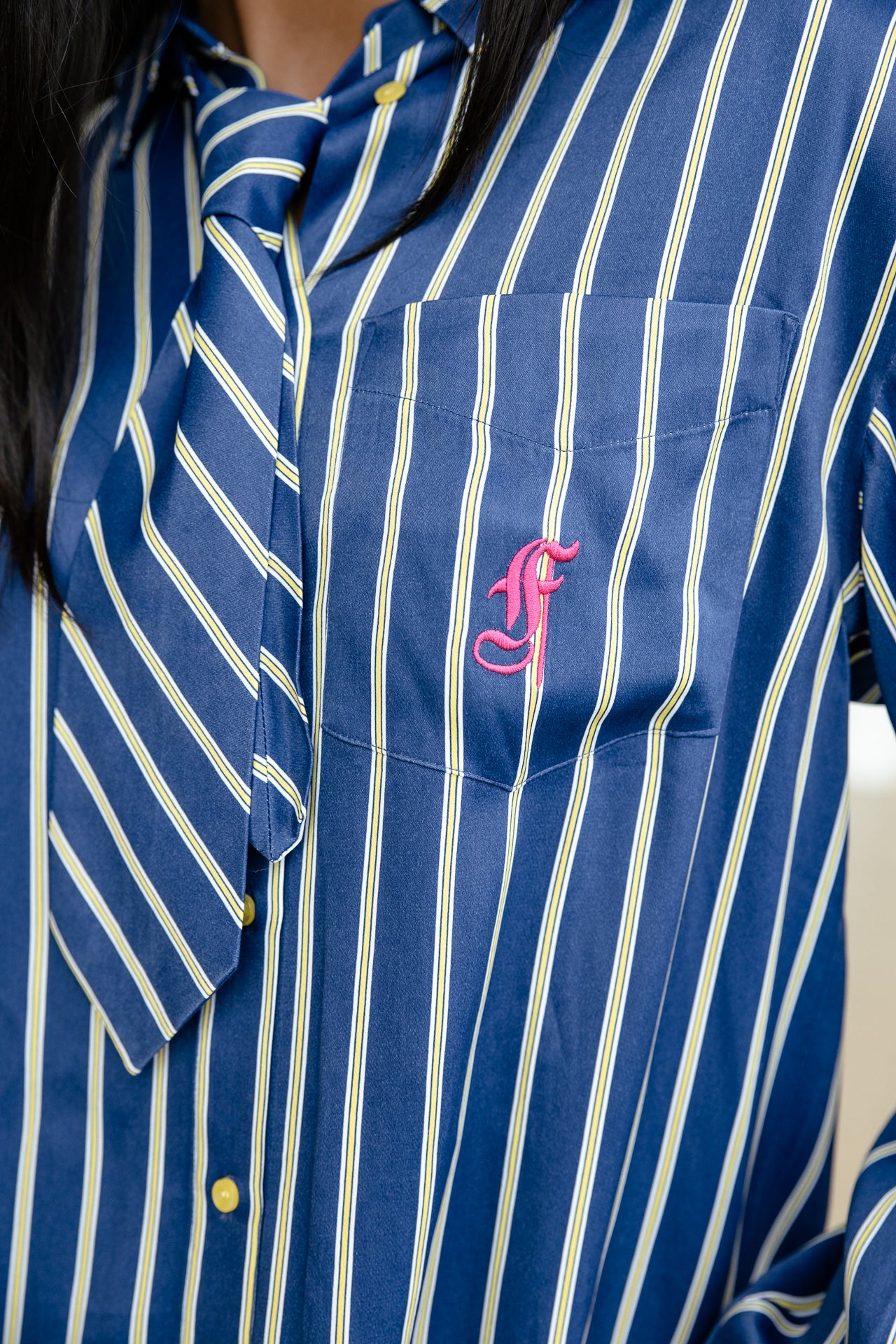 

Chemise loose à cravate Femme Chanie Tie original | Freeman T. Porter