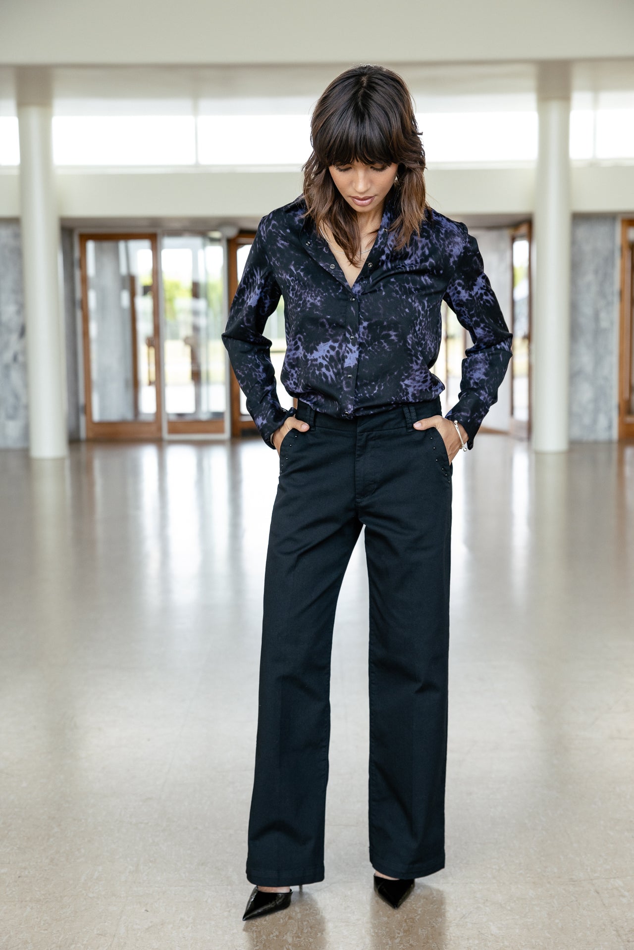 

Bedrucktes Hemd Damen Chama Leo Night original | Freeman T. Porter