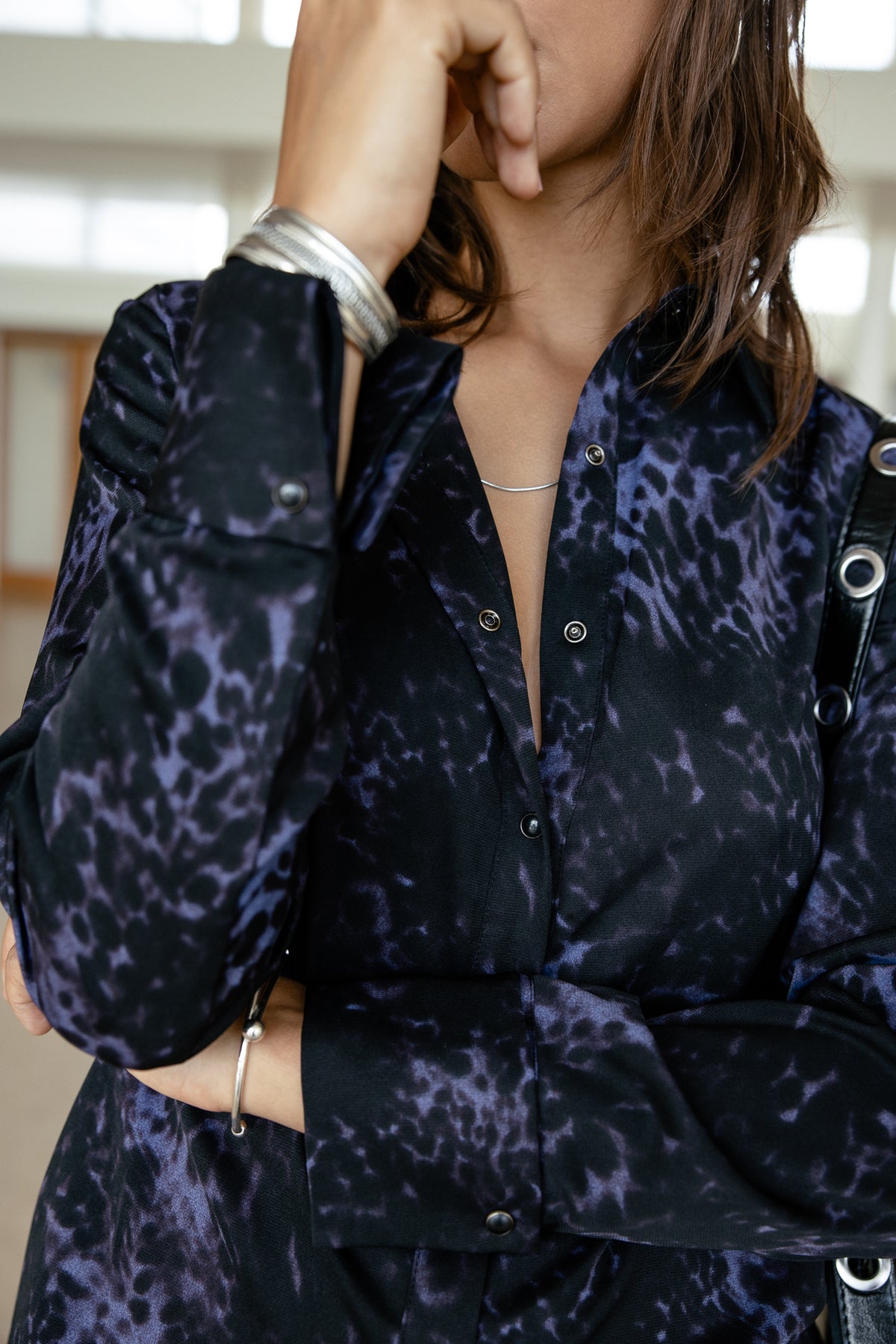 

Bedrucktes Hemd Damen Chama Leo Night original | Freeman T. Porter