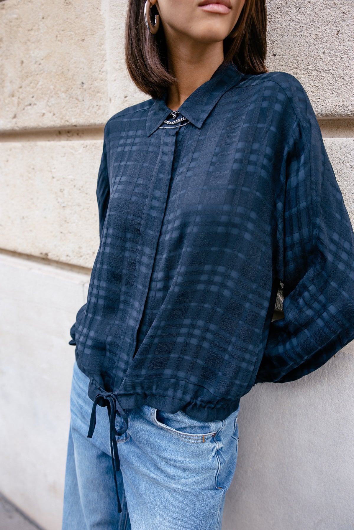 

Chemise blousonnante Femme Creel Plain dark sapphire | Freeman T. Porter