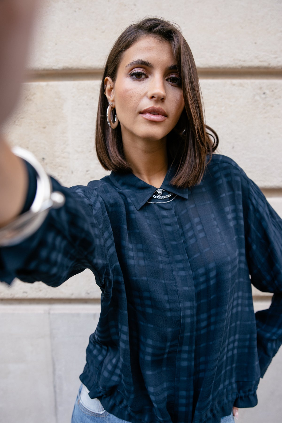 

Chemise blousonnante Femme Creel Plain dark sapphire | Freeman T. Porter