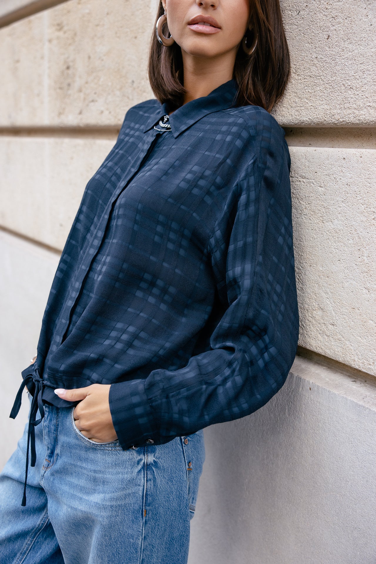 

Chemise blousonnante Femme Creel Plain dark sapphire | Freeman T. Porter