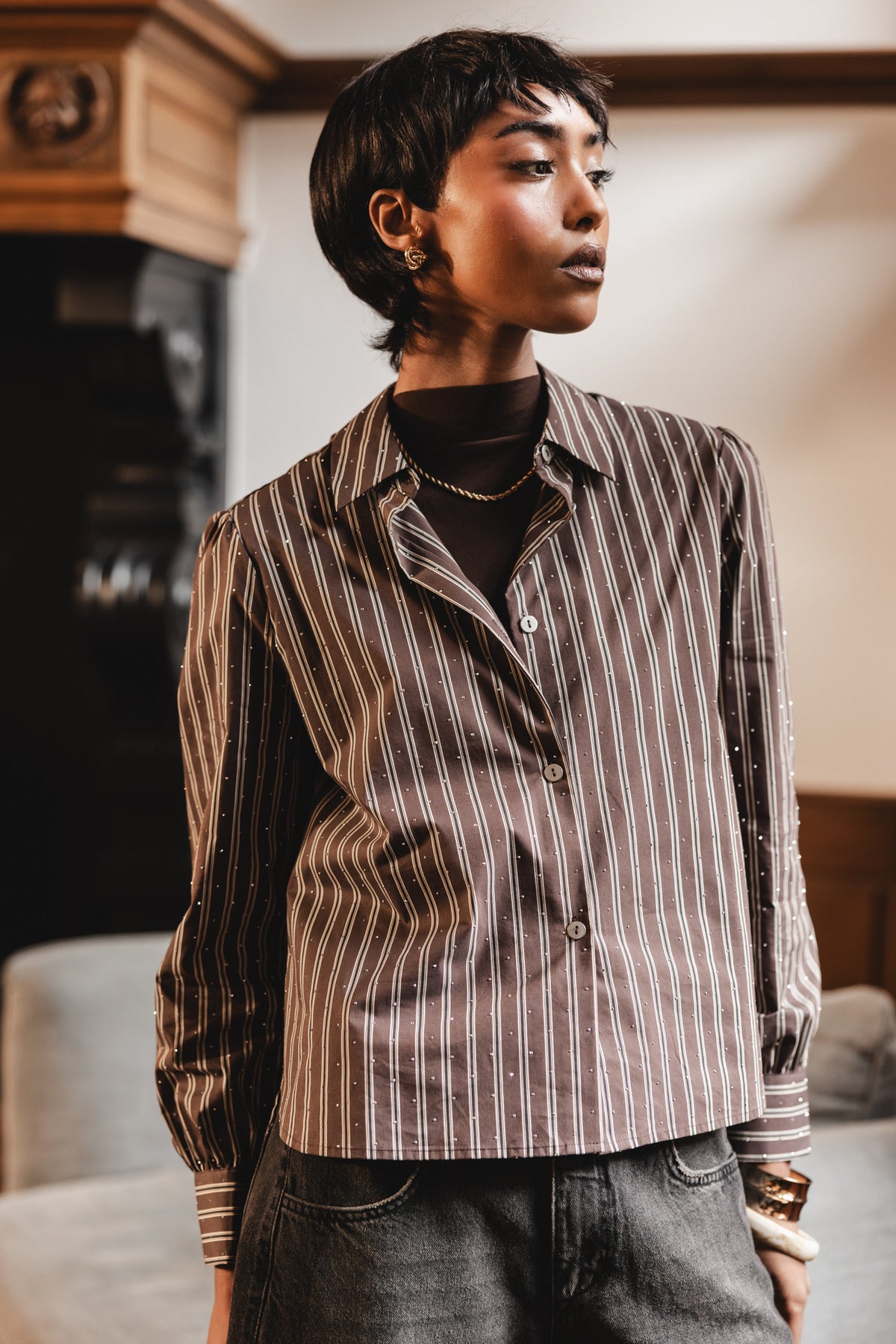 

Strasshemd Damen Connie brown | Freeman T. Porter