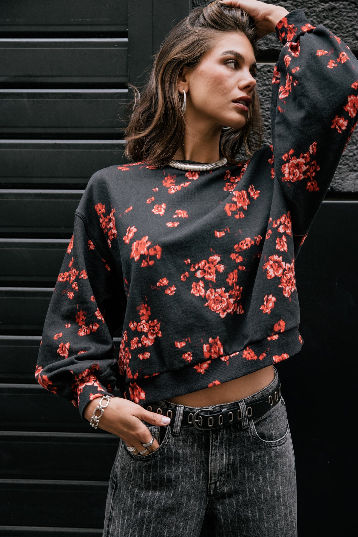 

Sweatshirt mit Puffärmeln Damen Sheldone Blow original | Freeman T. Porter