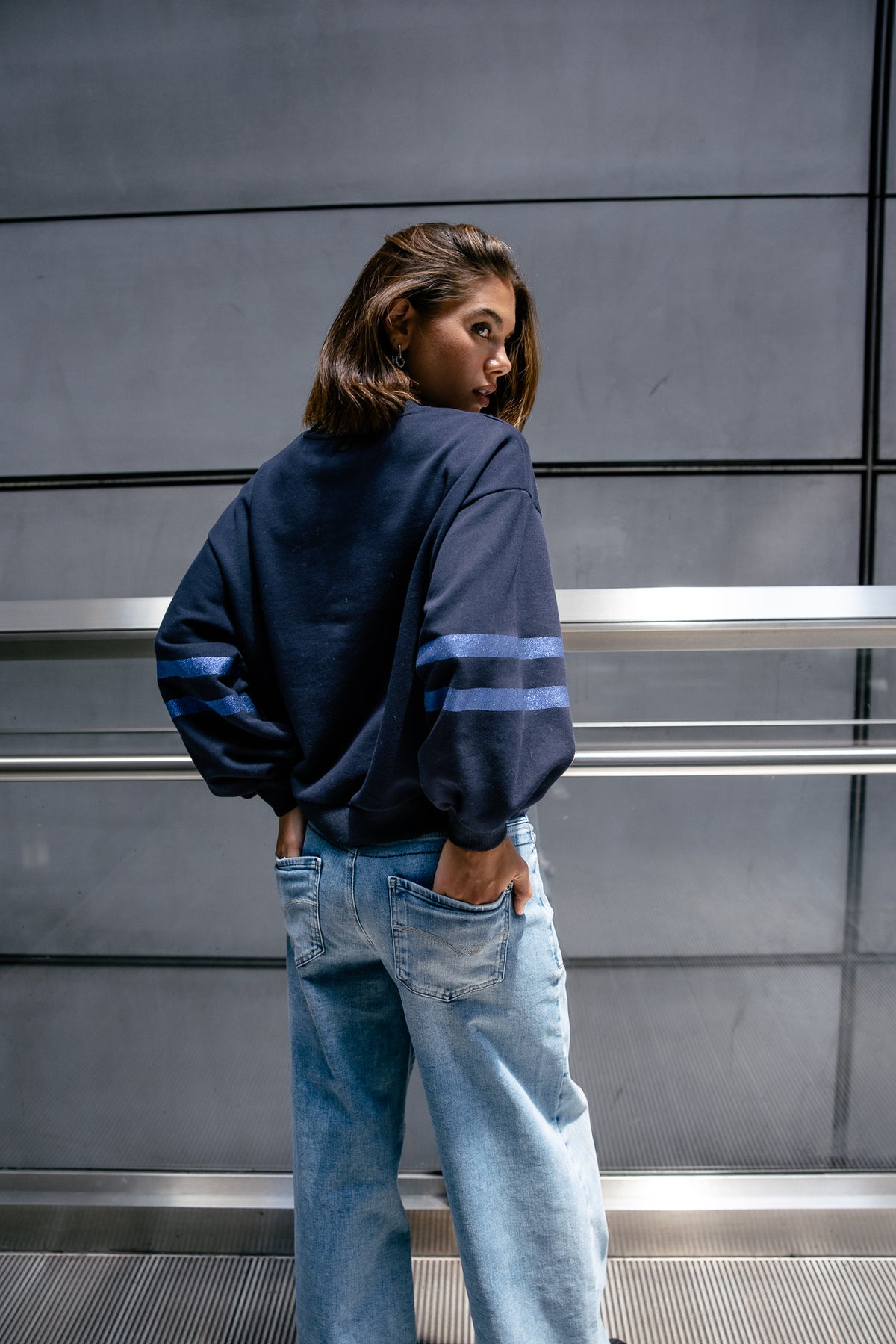 

Sweat à manches bouffantes  Femme Sheldone Hef naval academy | Freeman T. Porter