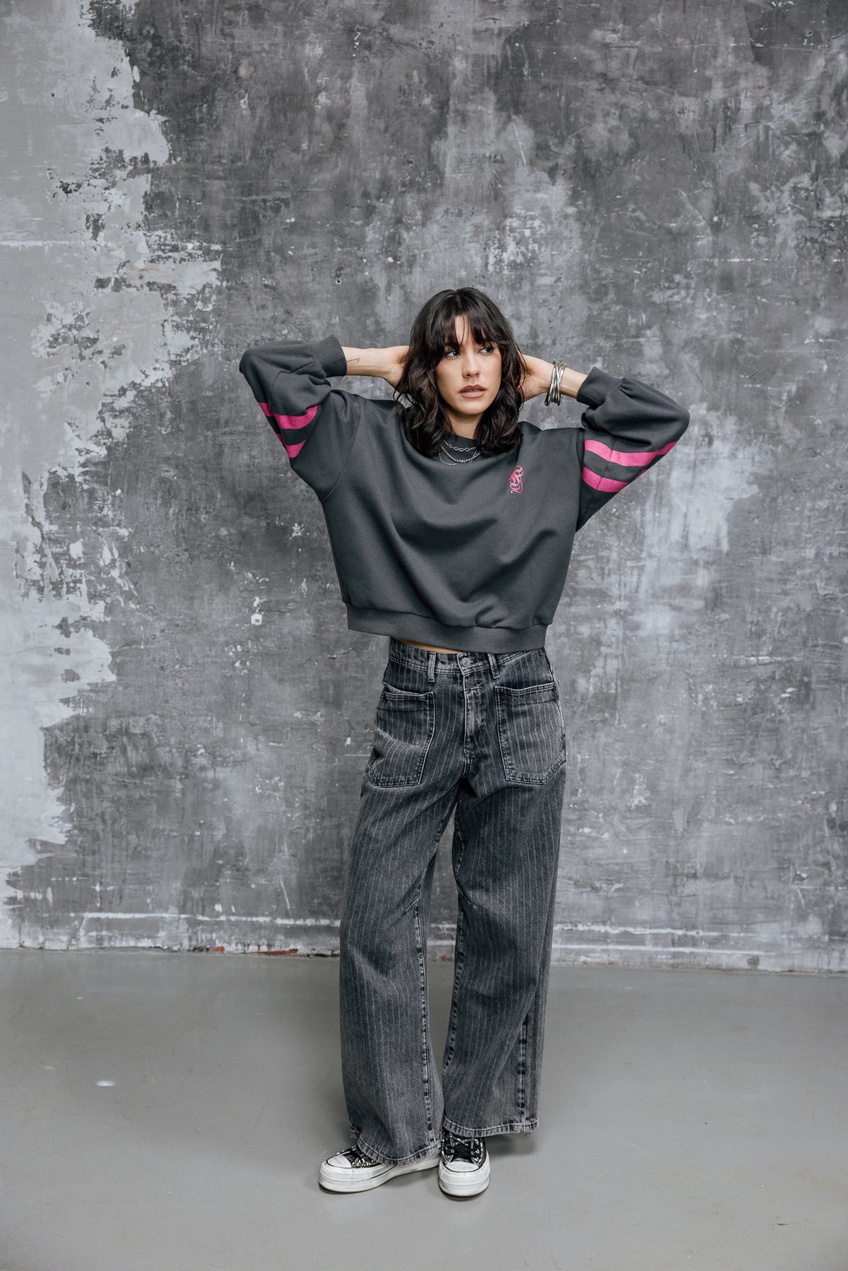 

Sweatshirt mit Puffärmeln  Damen Sheldone Hef carbone | Freeman T. Porter