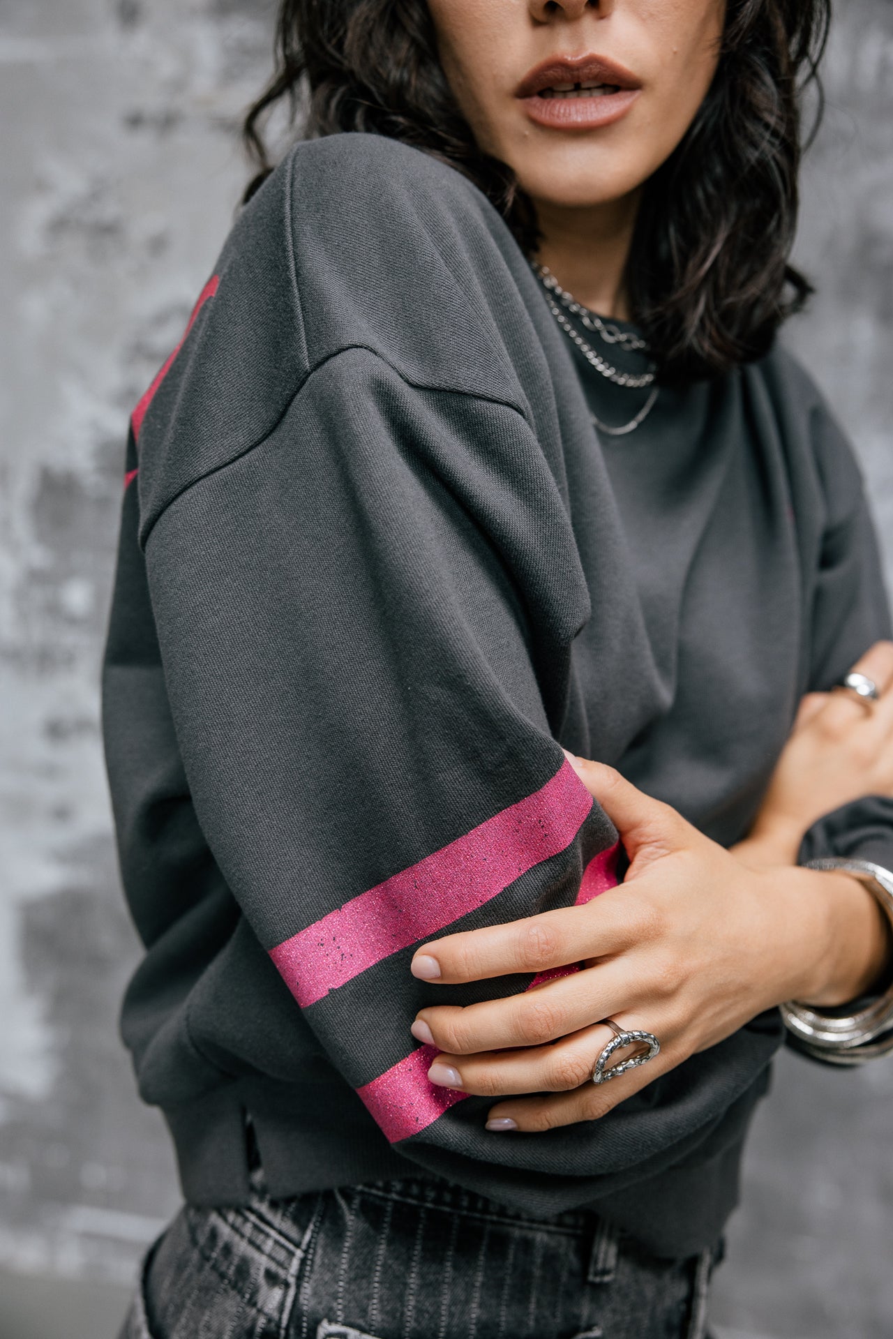 

Sweatshirt mit Puffärmeln  Damen Sheldone Hef carbone | Freeman T. Porter
