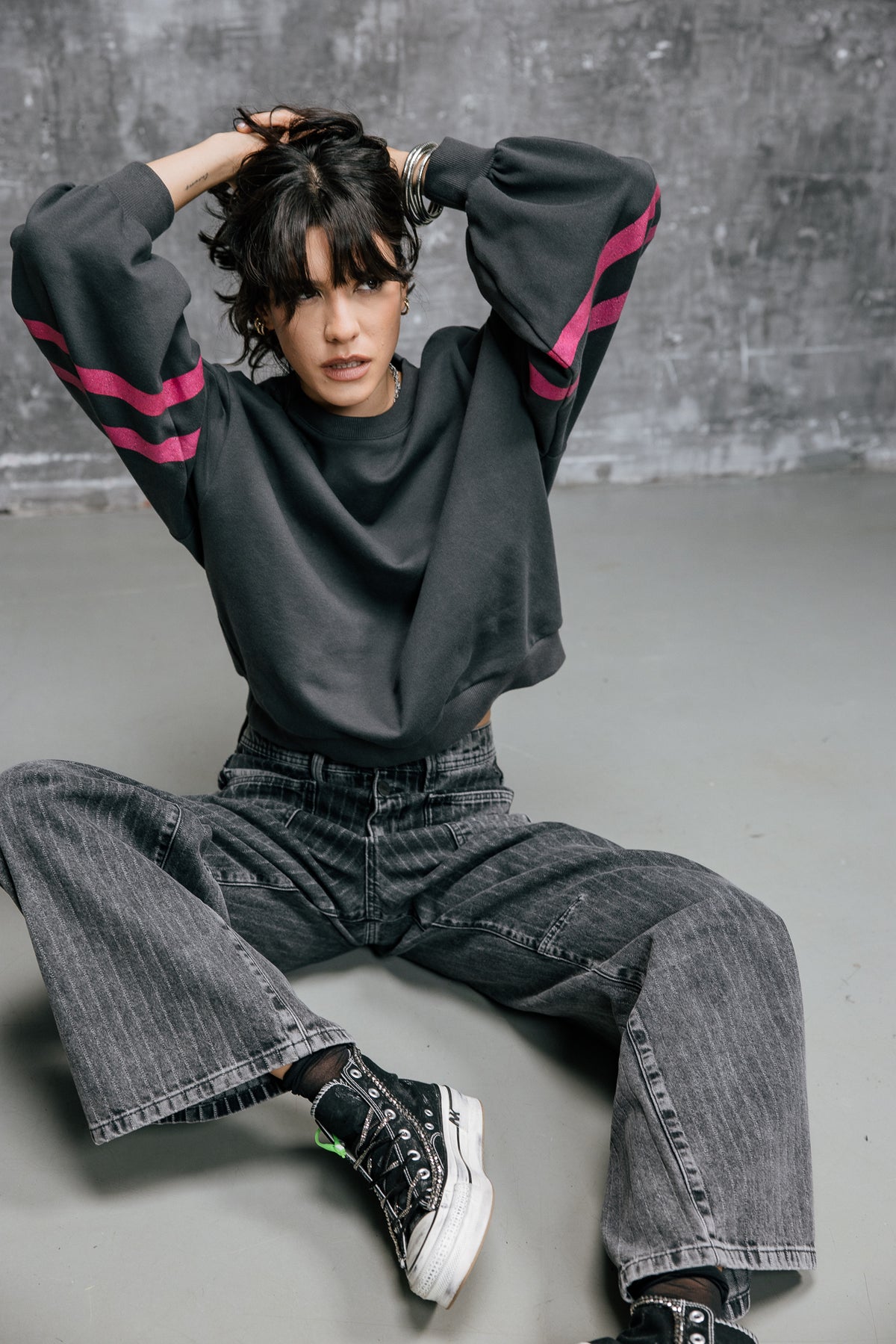 

Sweatshirt mit Puffärmeln  Damen Sheldone Hef carbone | Freeman T. Porter
