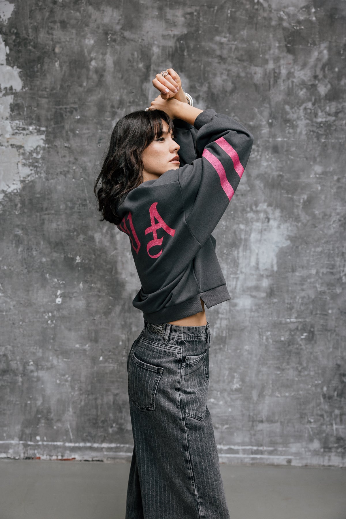 

Sweatshirt mit Puffärmeln  Damen Sheldone Hef carbone | Freeman T. Porter
