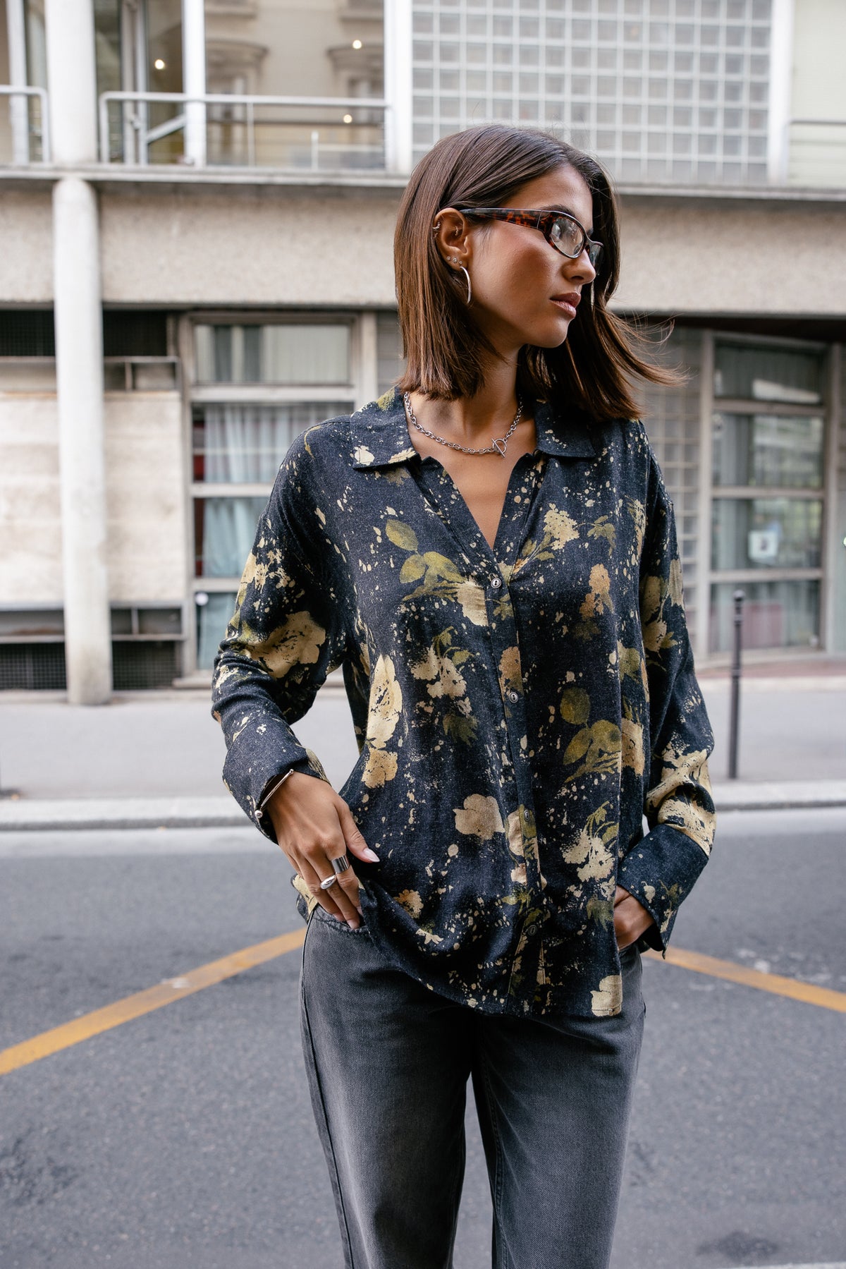 

Bluse aus Voile mit offenen Kanten Damen Chola Botanic original | Freeman T. Porter