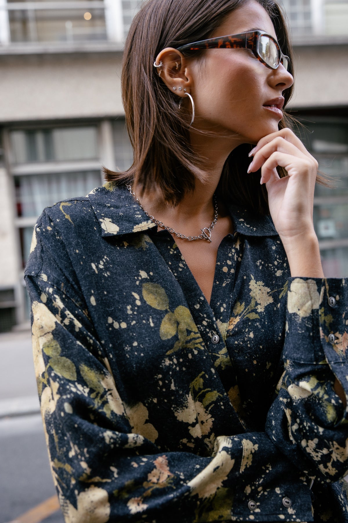 

Camisa de voile com bordos em corte cru Mulher Chola Botanic original | Freeman T. Porter