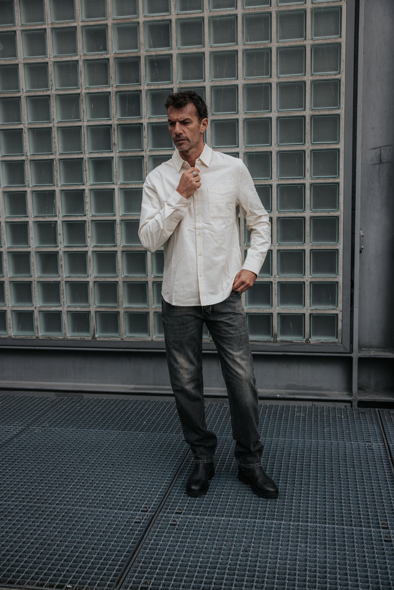 

Langarmhemd Herren Jeremiah Hunty off white | Freeman T. Porter