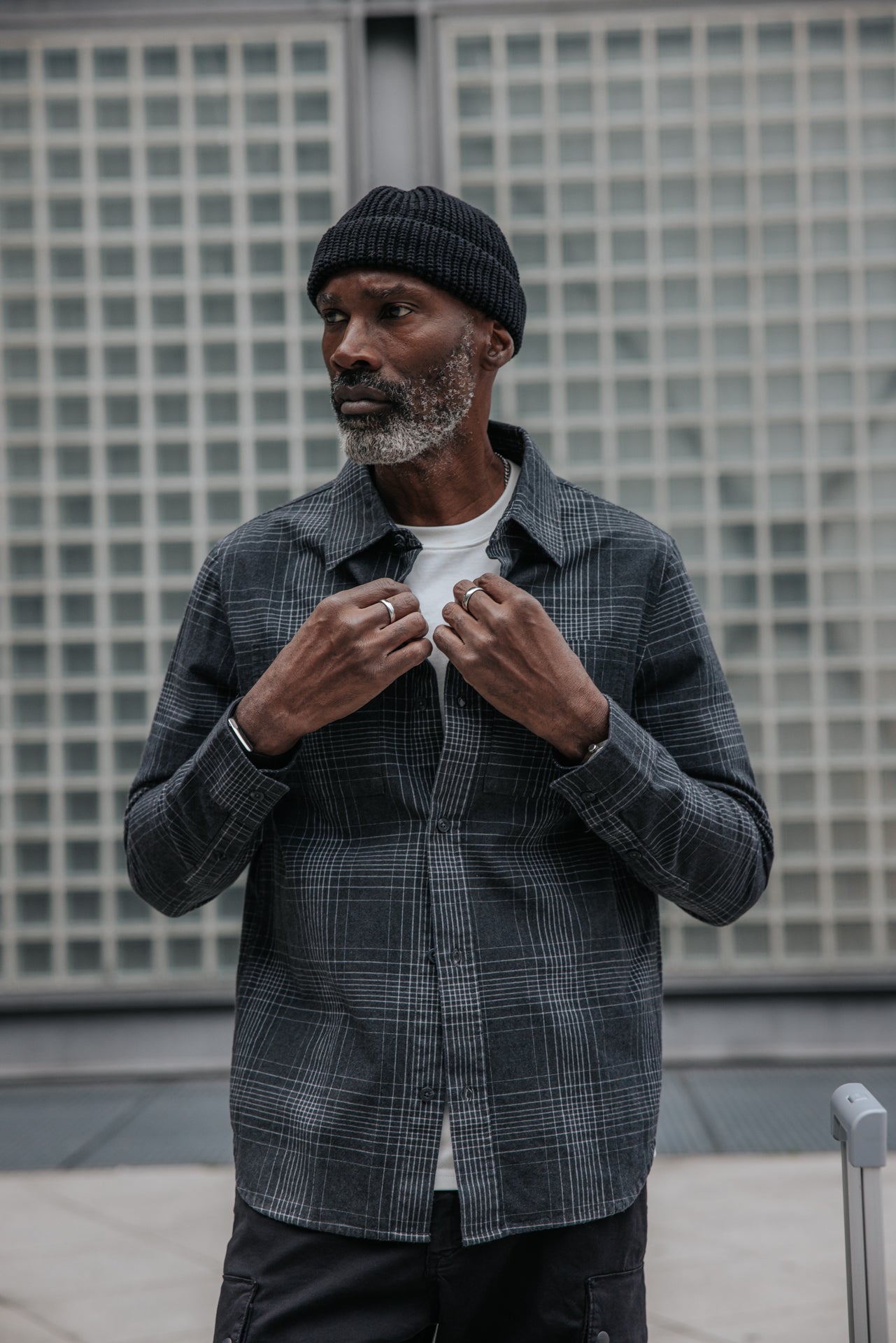 

Grau kariertes Hemd Herren Sandor Clegan grey | Freeman T. Porter