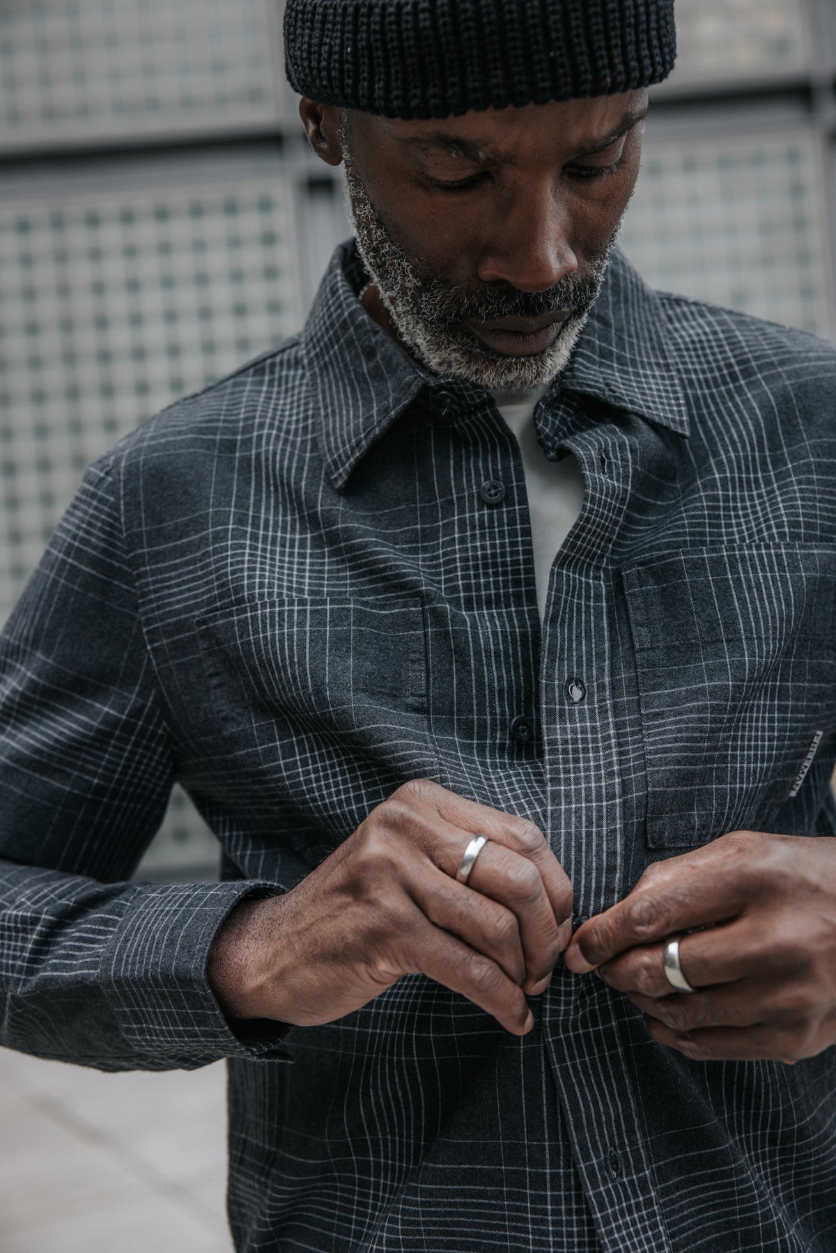 

Grau kariertes Hemd Herren Sandor Clegan grey | Freeman T. Porter