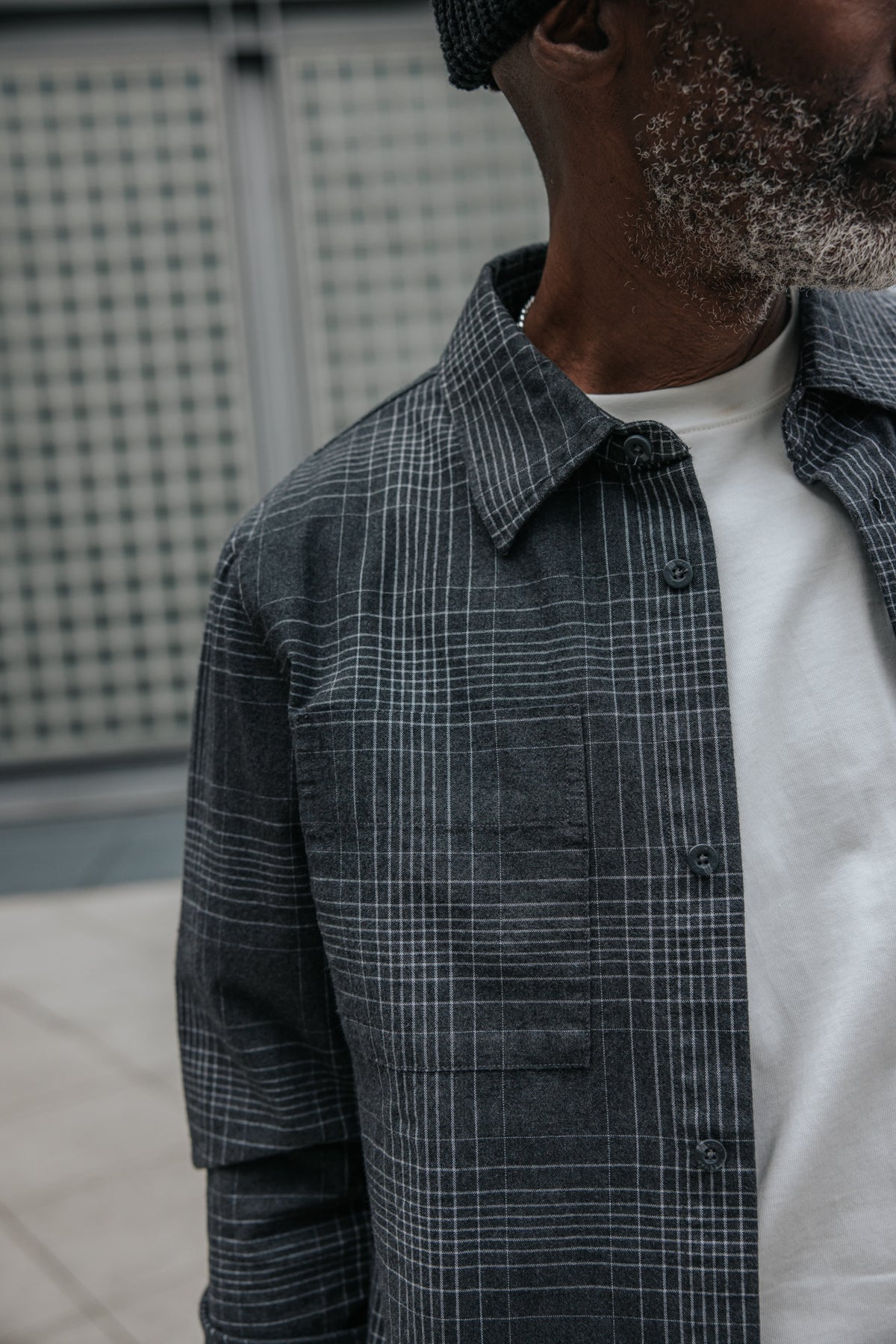 

Grau kariertes Hemd Herren Sandor Clegan grey | Freeman T. Porter