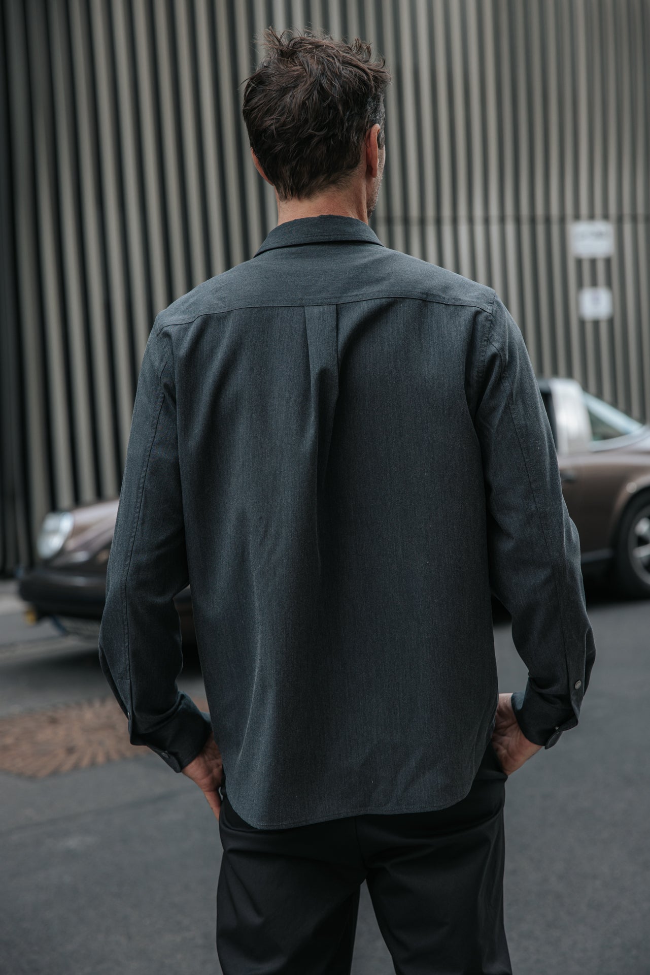 

Langarmhemd Herren Kalel Botan charcoal grey | Freeman T. Porter