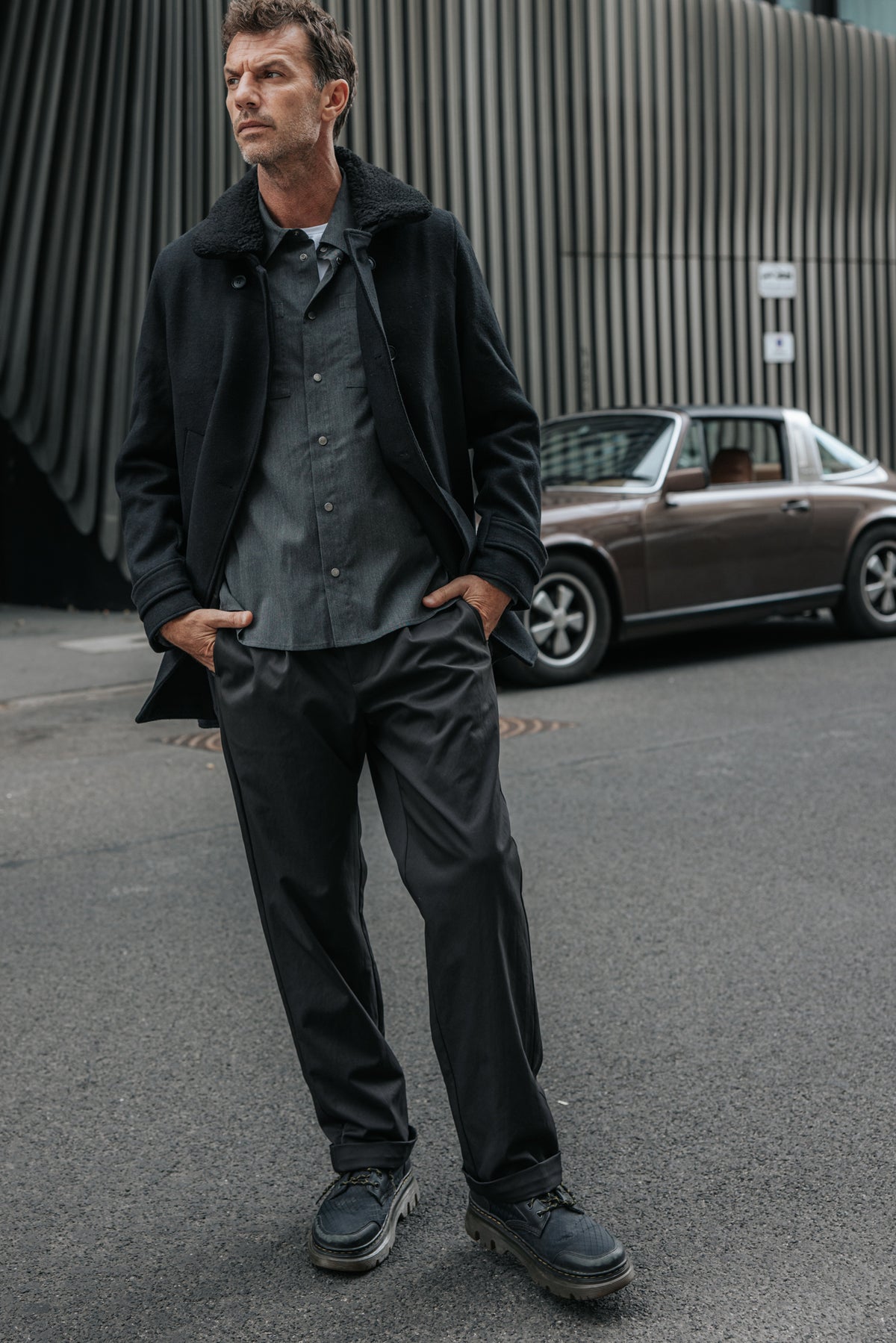 

Langarmhemd Herren Kalel Botan charcoal grey | Freeman T. Porter