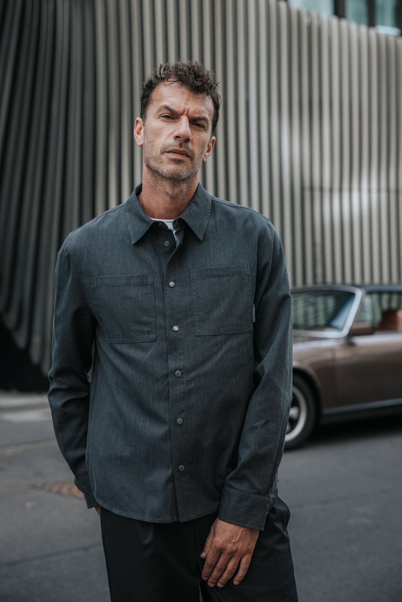 

Langarmhemd Herren Kalel Botan charcoal grey | Freeman T. Porter
