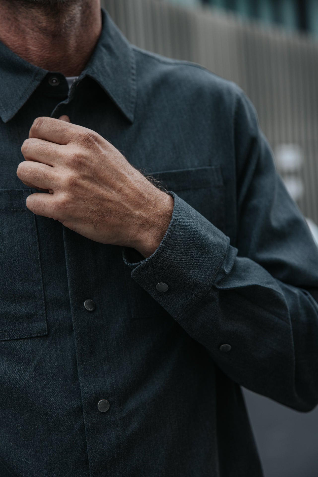 

Langarmhemd Herren Kalel Botan charcoal grey | Freeman T. Porter
