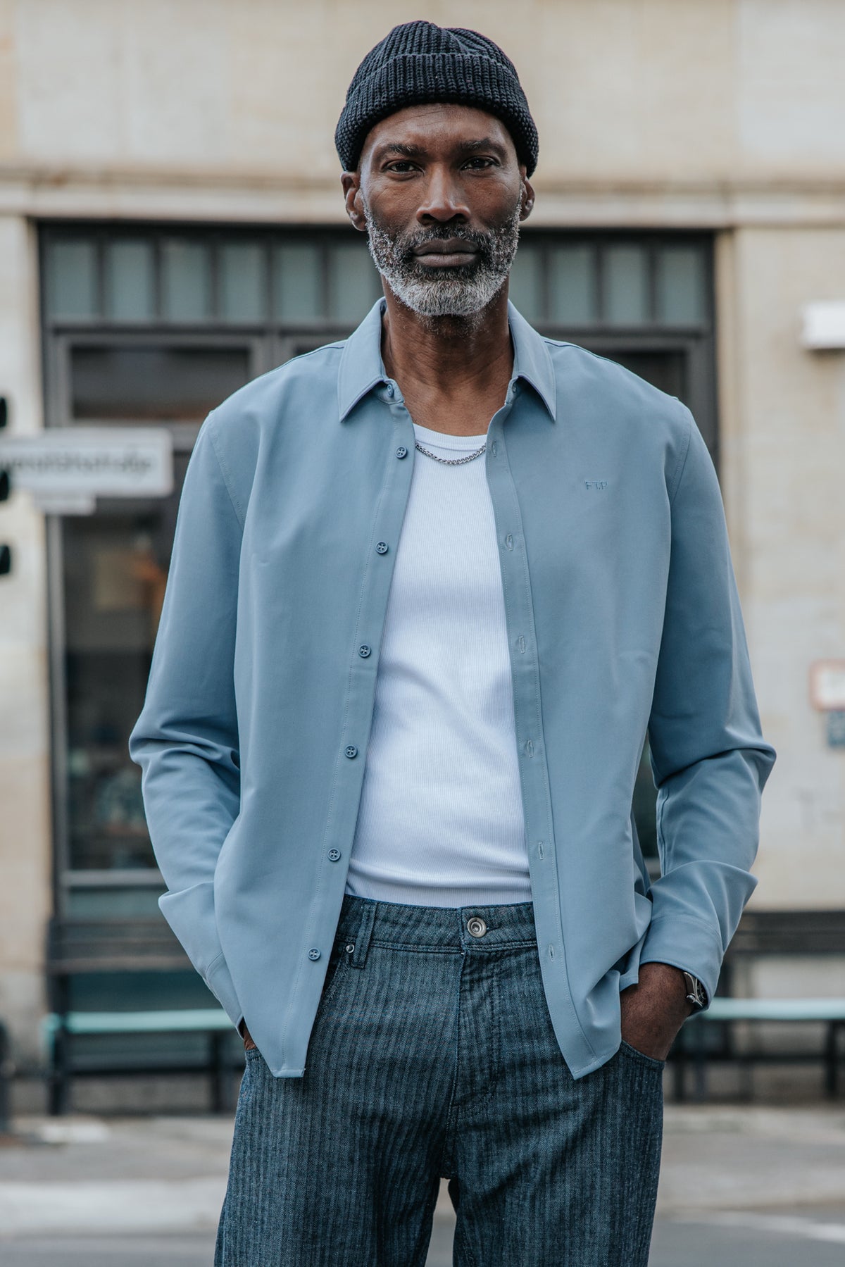 

Langarmhemd Herren Yoris Harden mid blue | Freeman T. Porter