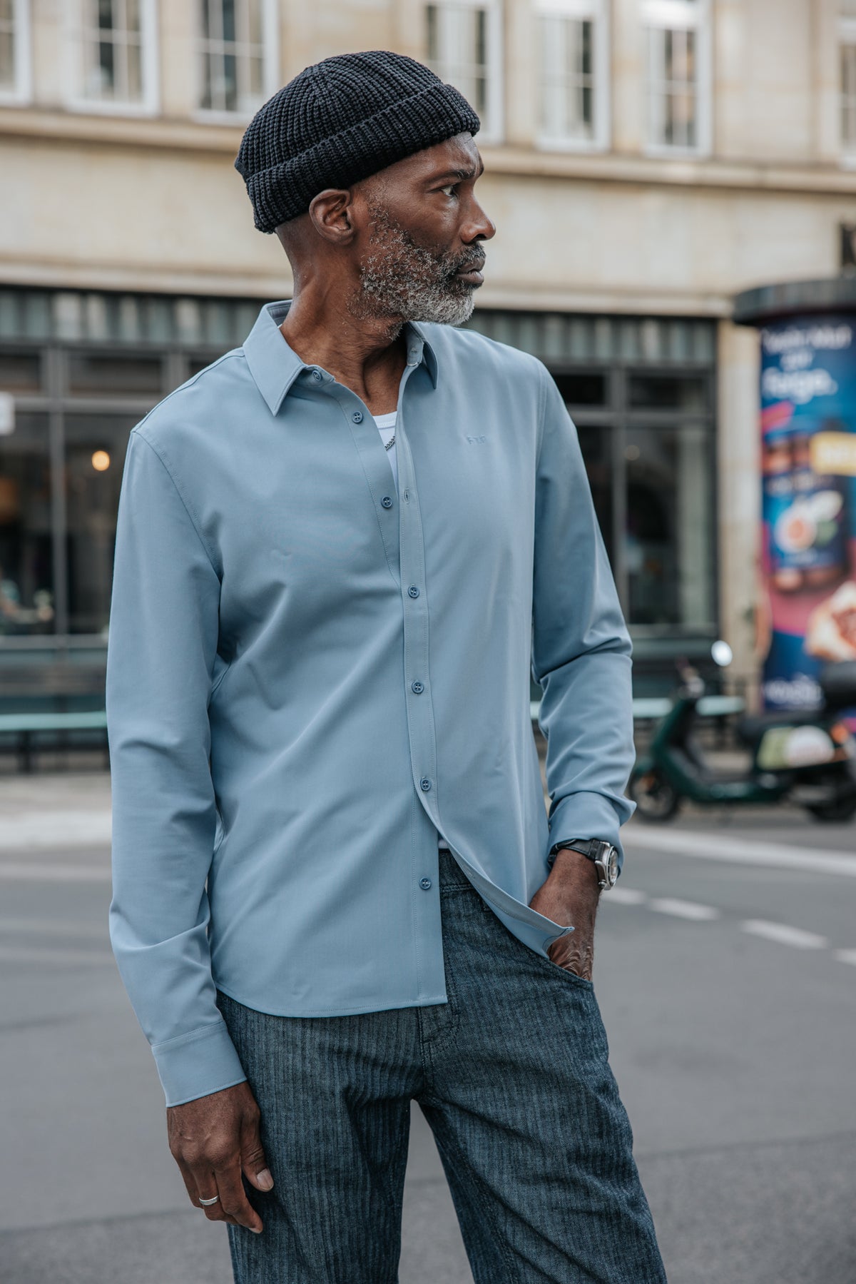 

Langarmhemd Herren Yoris Harden mid blue | Freeman T. Porter