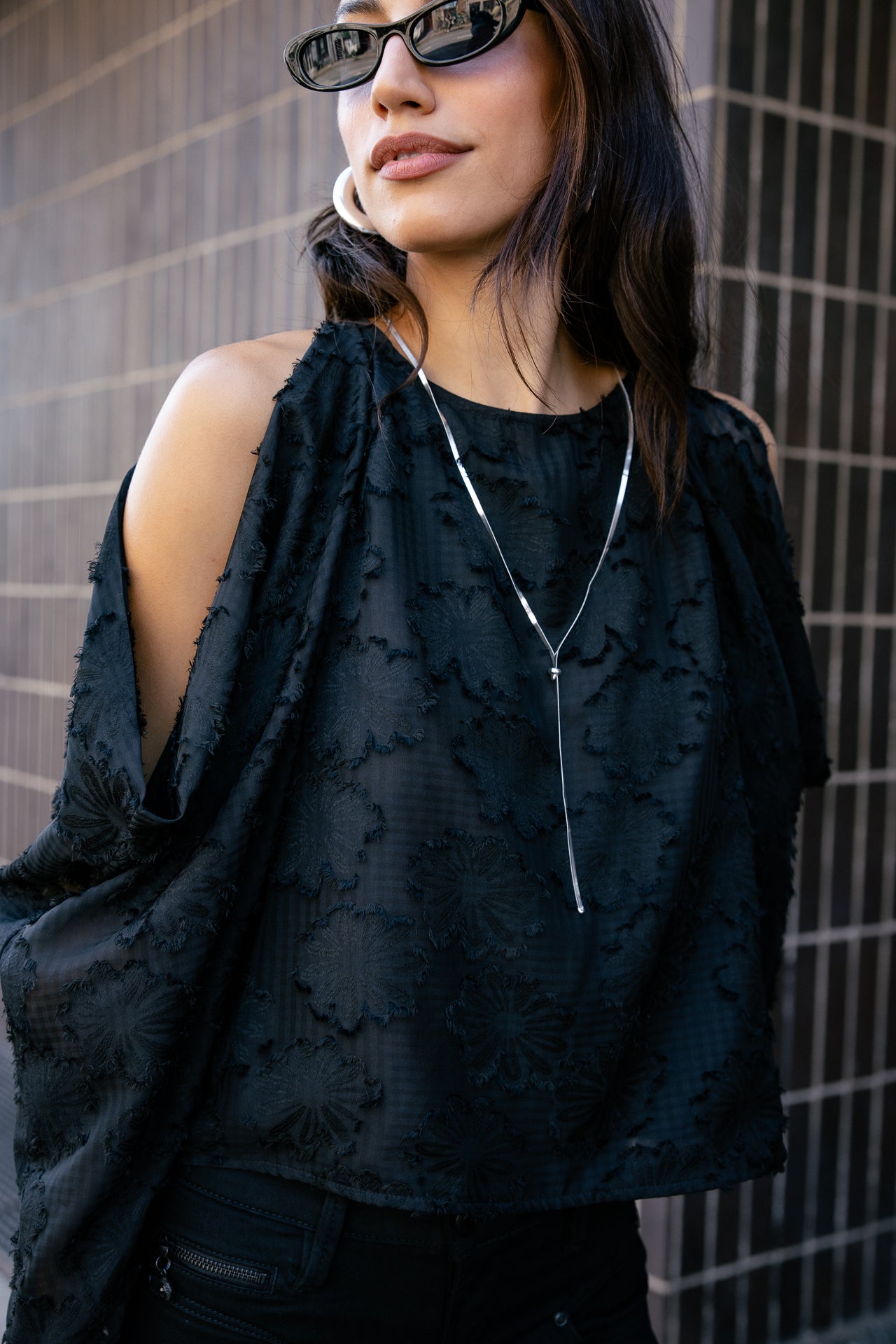 

Top épaules dénudées dentelle Femme Telcie Black Dalhia black | Freeman T. Porter
