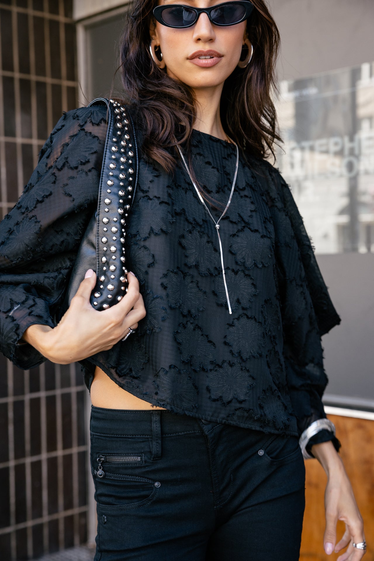

Top épaules dénudées dentelle Femme Telcie Black Dalhia black | Freeman T. Porter