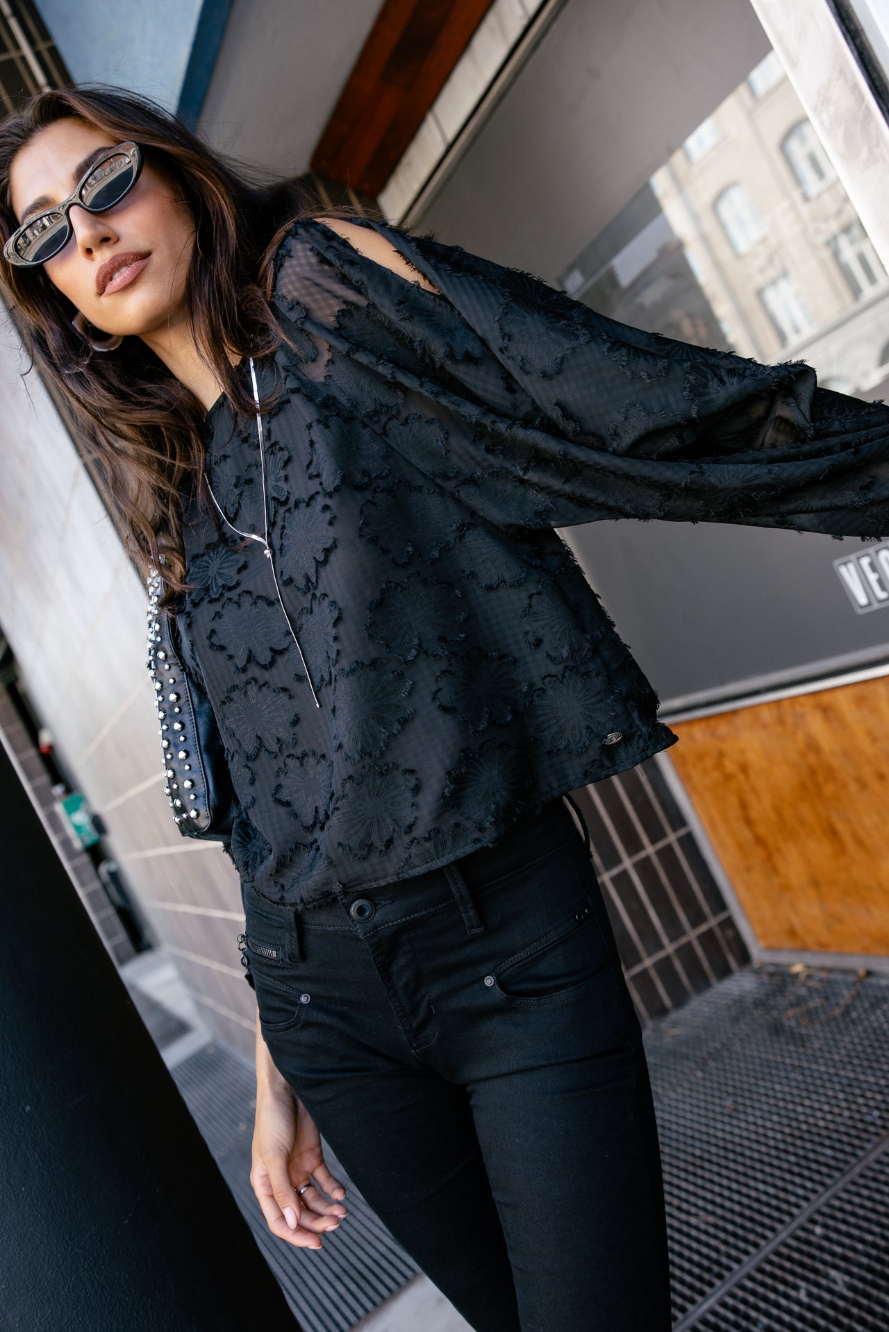 

Top épaules dénudées dentelle Femme Telcie Black Dalhia black | Freeman T. Porter