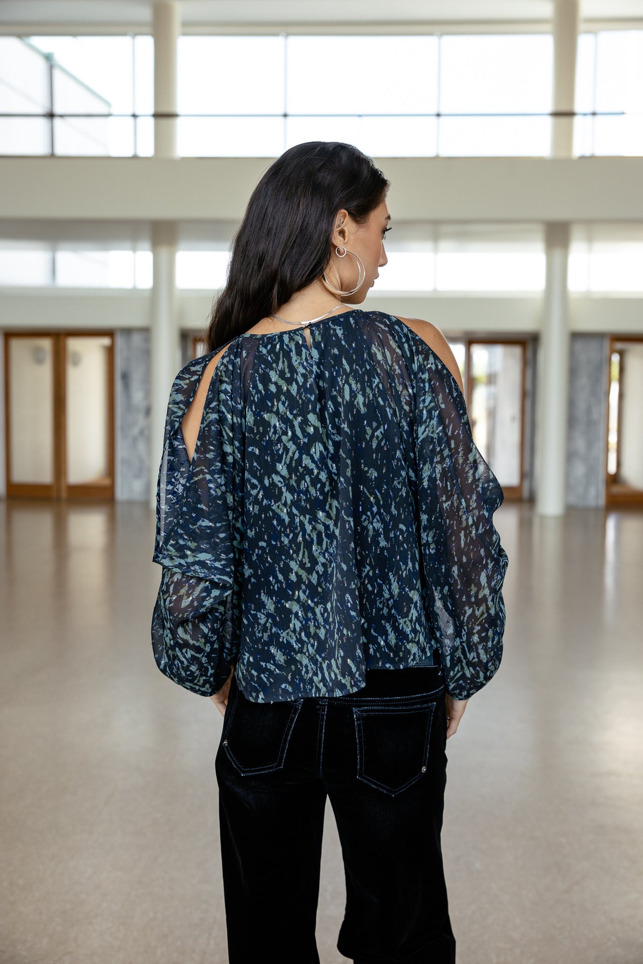 

Schulterfreies Top Damen Telcie Abstract original | Freeman T. Porter