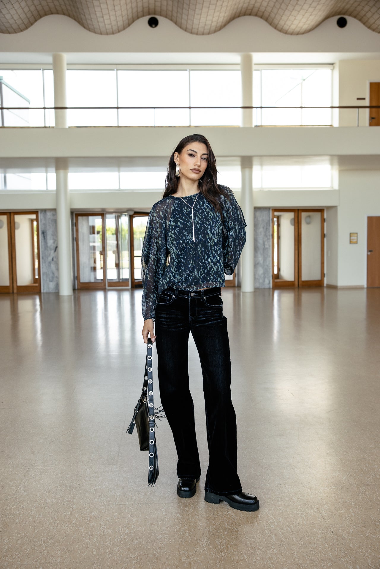 

Schulterfreies Top Damen Telcie Abstract original | Freeman T. Porter