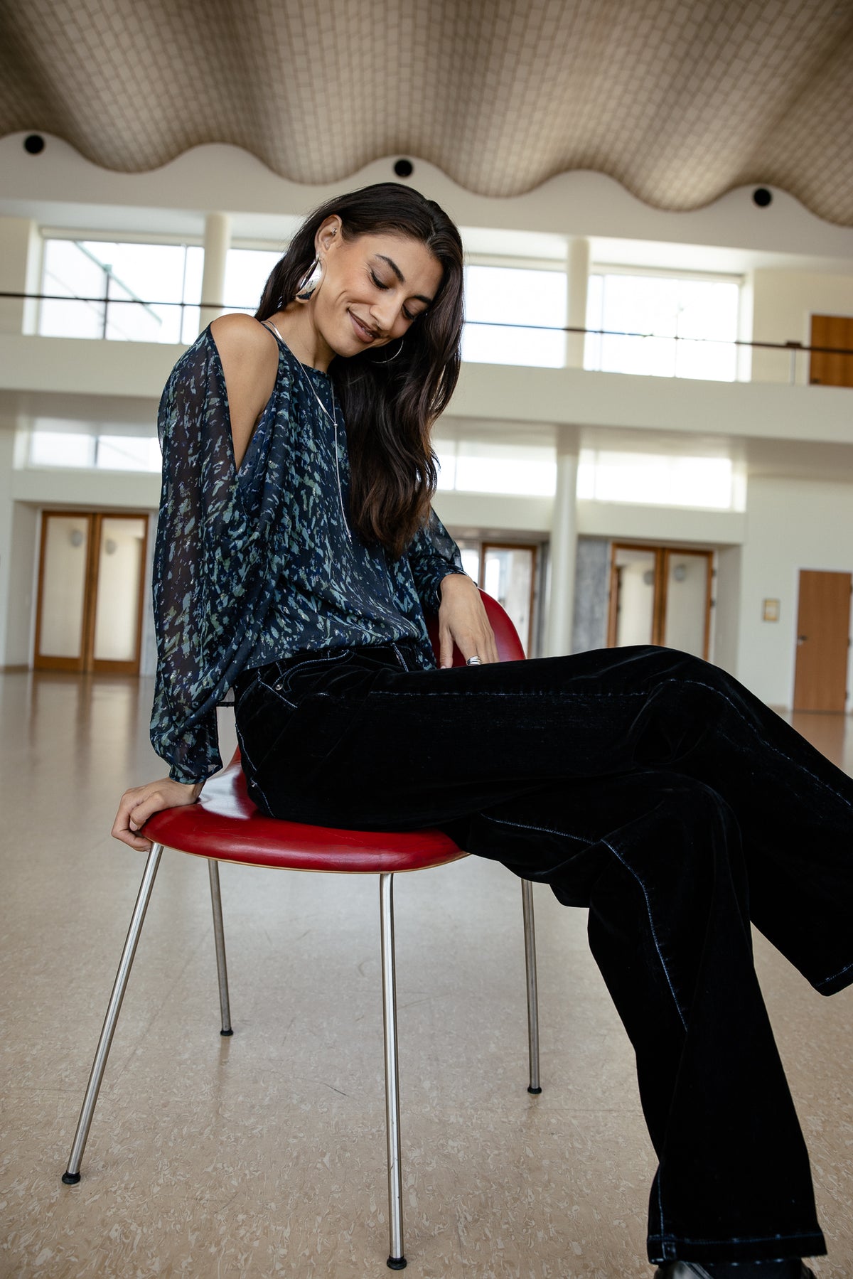 

Schulterfreies Top Damen Telcie Abstract original | Freeman T. Porter