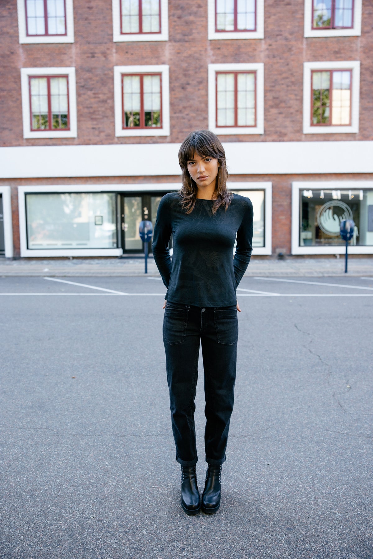 

T-Shirt mit Transparenzeffekten Damen Tween Devore black | Freeman T. Porter
