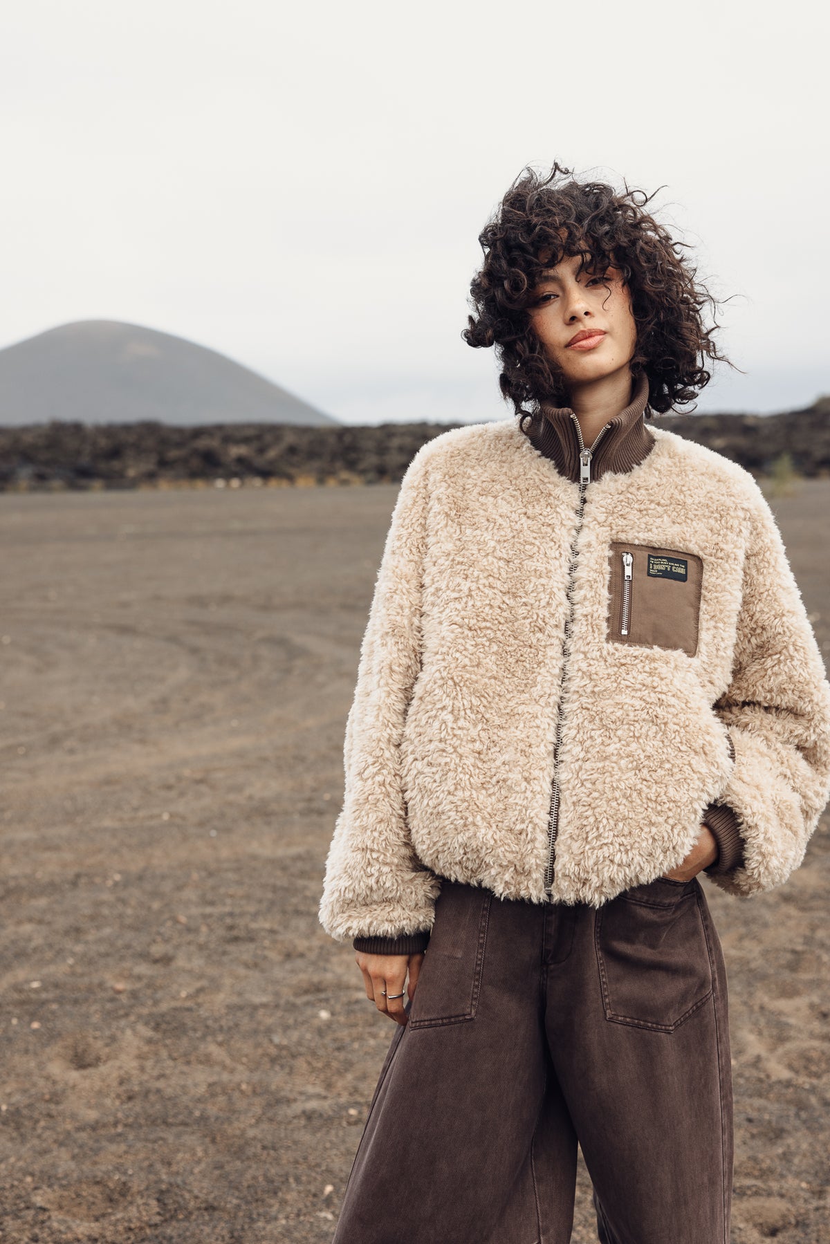 

Veste Sherpa Femme Veena Fur ecru | Freeman T. Porter