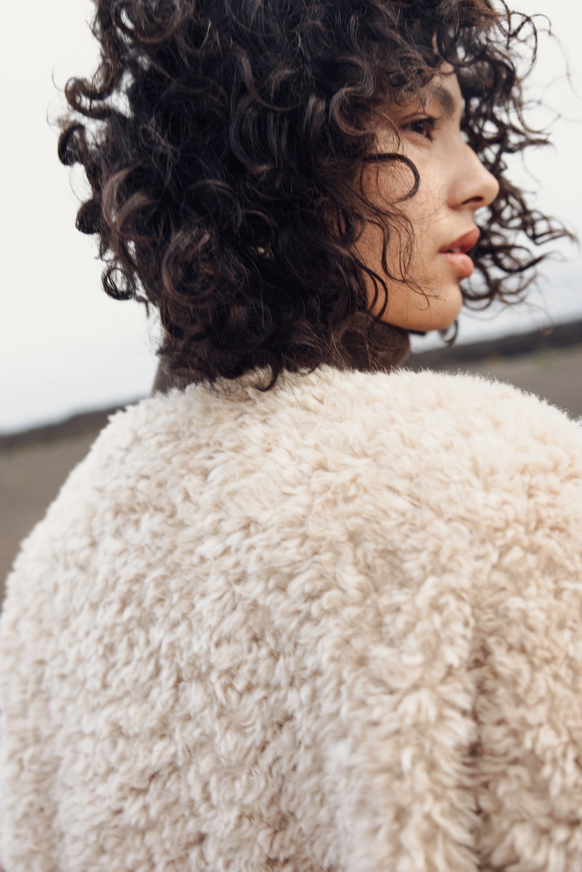

Veste Sherpa Femme Veena Fur ecru | Freeman T. Porter