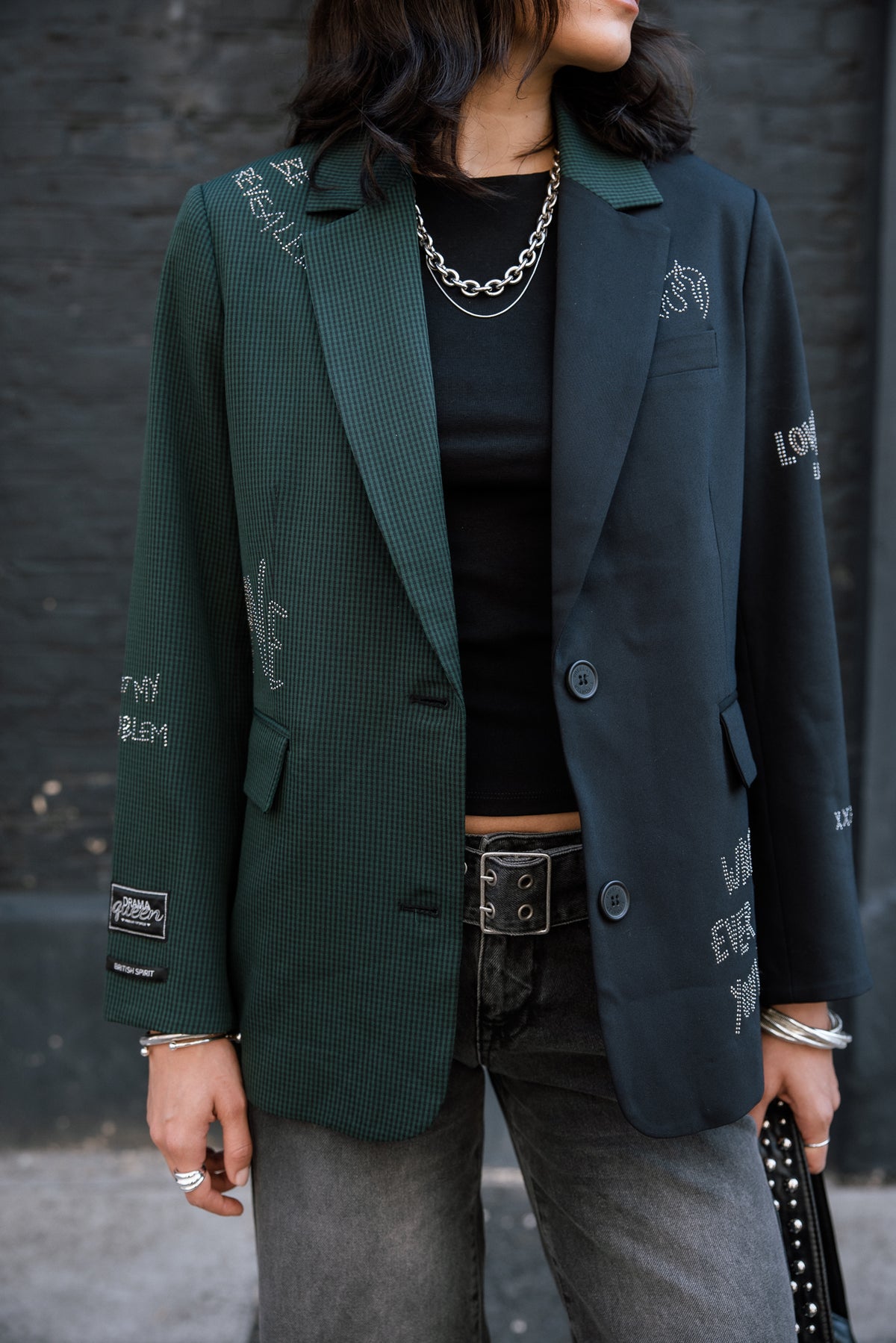   
            

Zweifarbiger Blazer mit Strass Damen Varel Mix green | Freeman T. Porter
          
