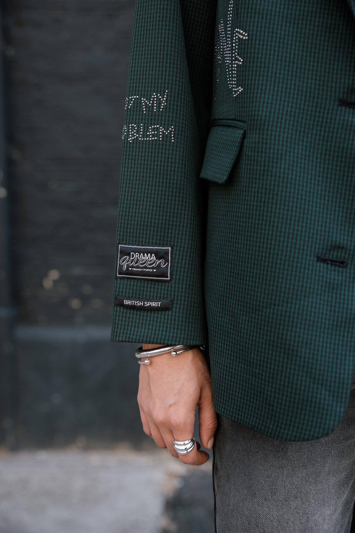 

Blazer bi-color avec strass Femme Varel Mix green | Freeman T. Porter