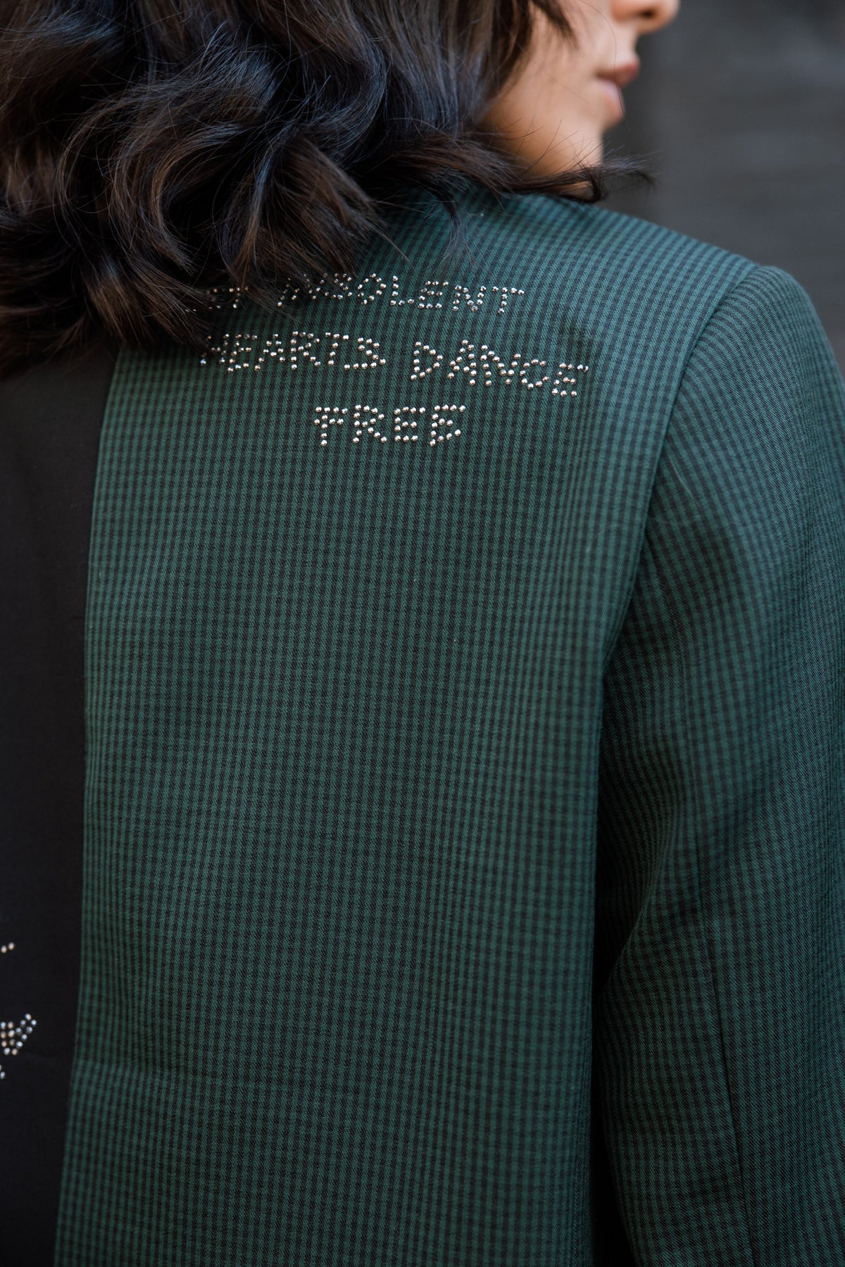 

Blazer bi-color avec strass Femme Varel Mix green | Freeman T. Porter