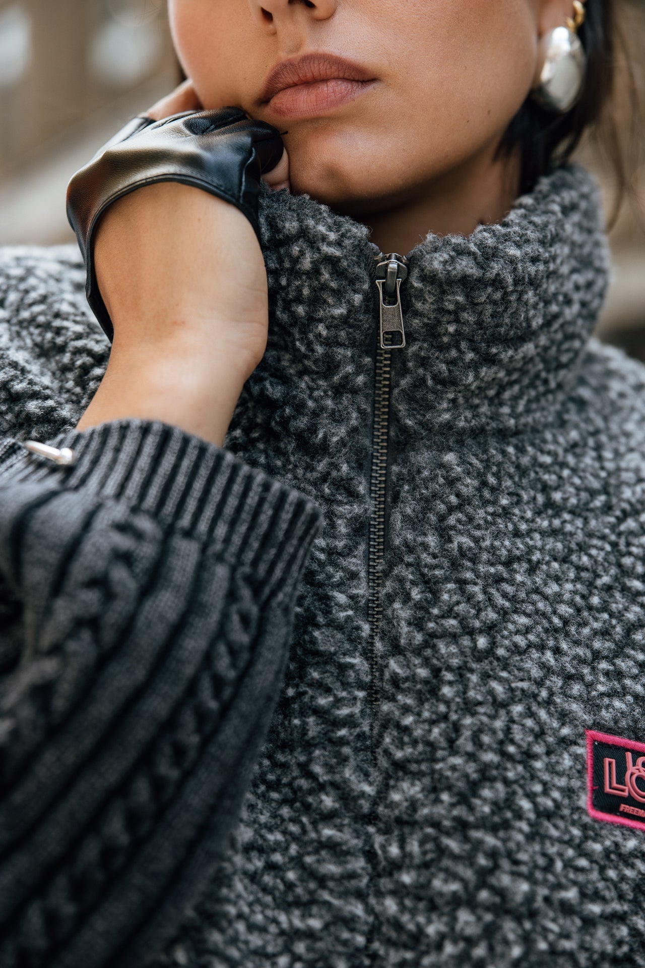 

Ärmellose Weste Damen Vianca Sherpa carbone | Freeman T. Porter