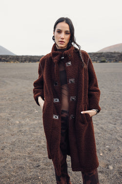 

Casaco comprido Mulher Murffy fur chocolate | Freeman T. Porter