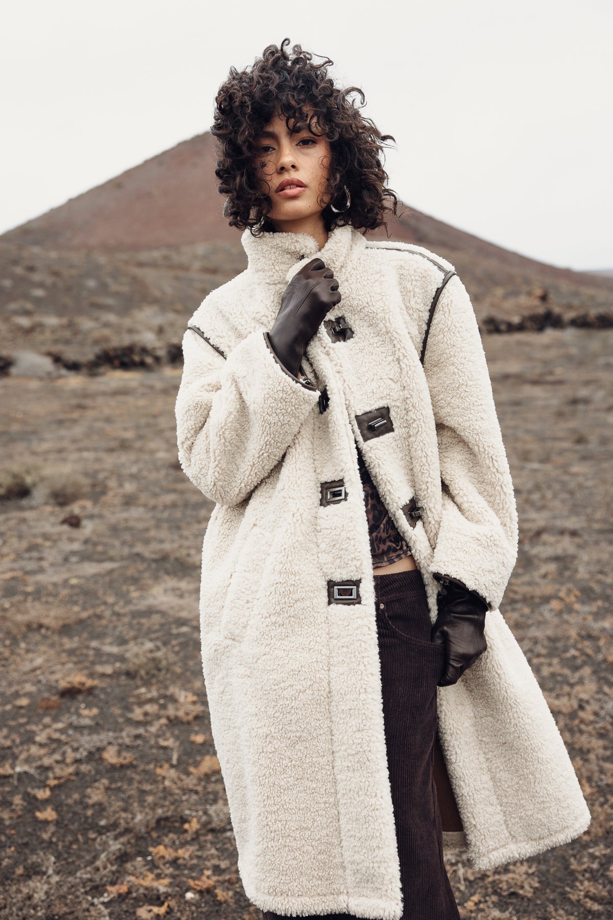 

Sobretudo comprido Mulher Murffy fur ecru | Freeman T. Porter