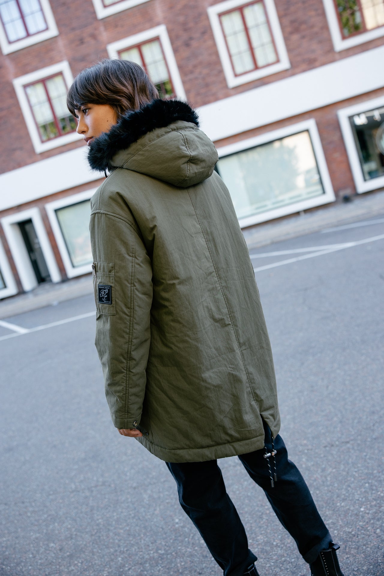 

Parka mit Kapuze und Pelz Damen Vira fur burnt olive | Freeman T. Porter