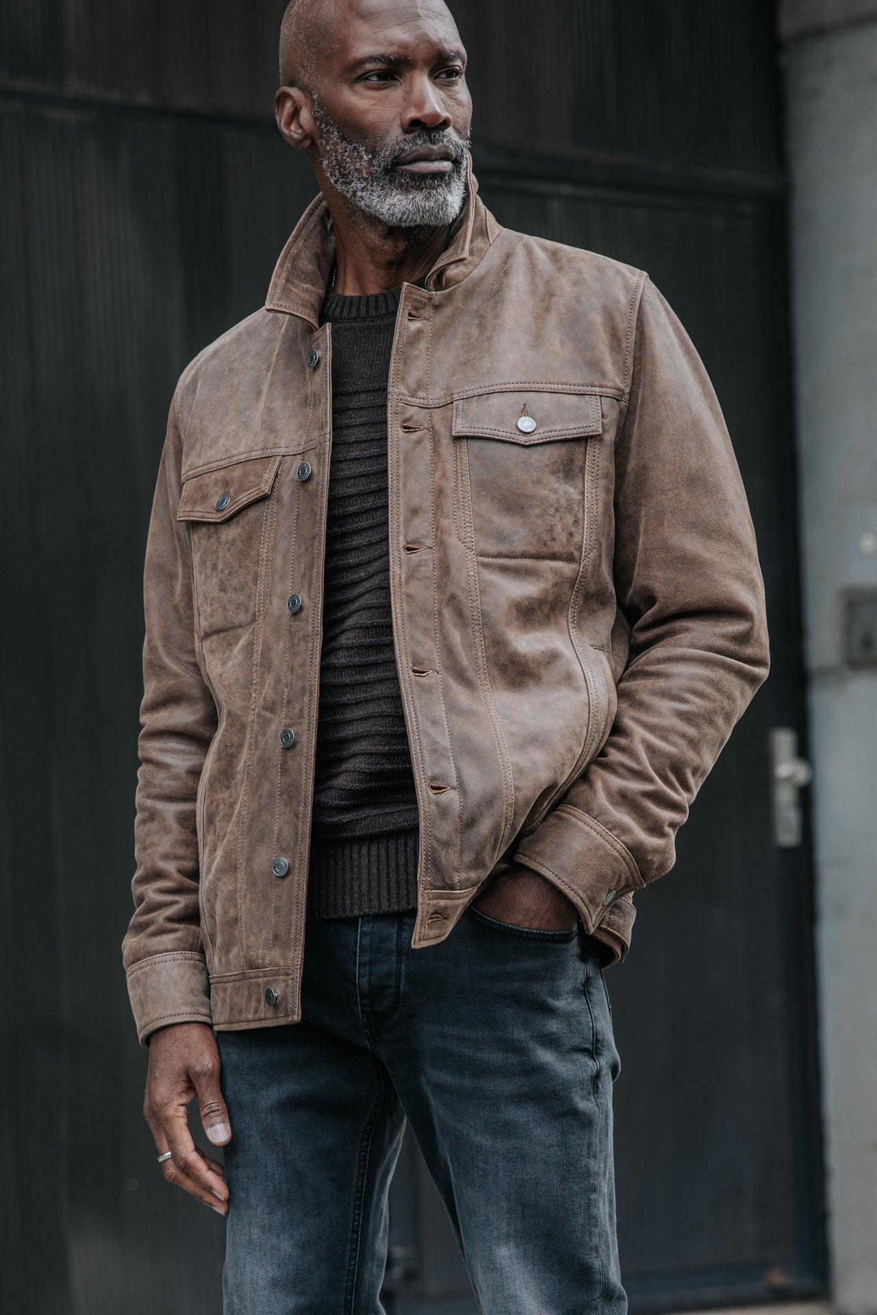 

Veste en cuir Homme Rickon waxy brown | Freeman T. Porter