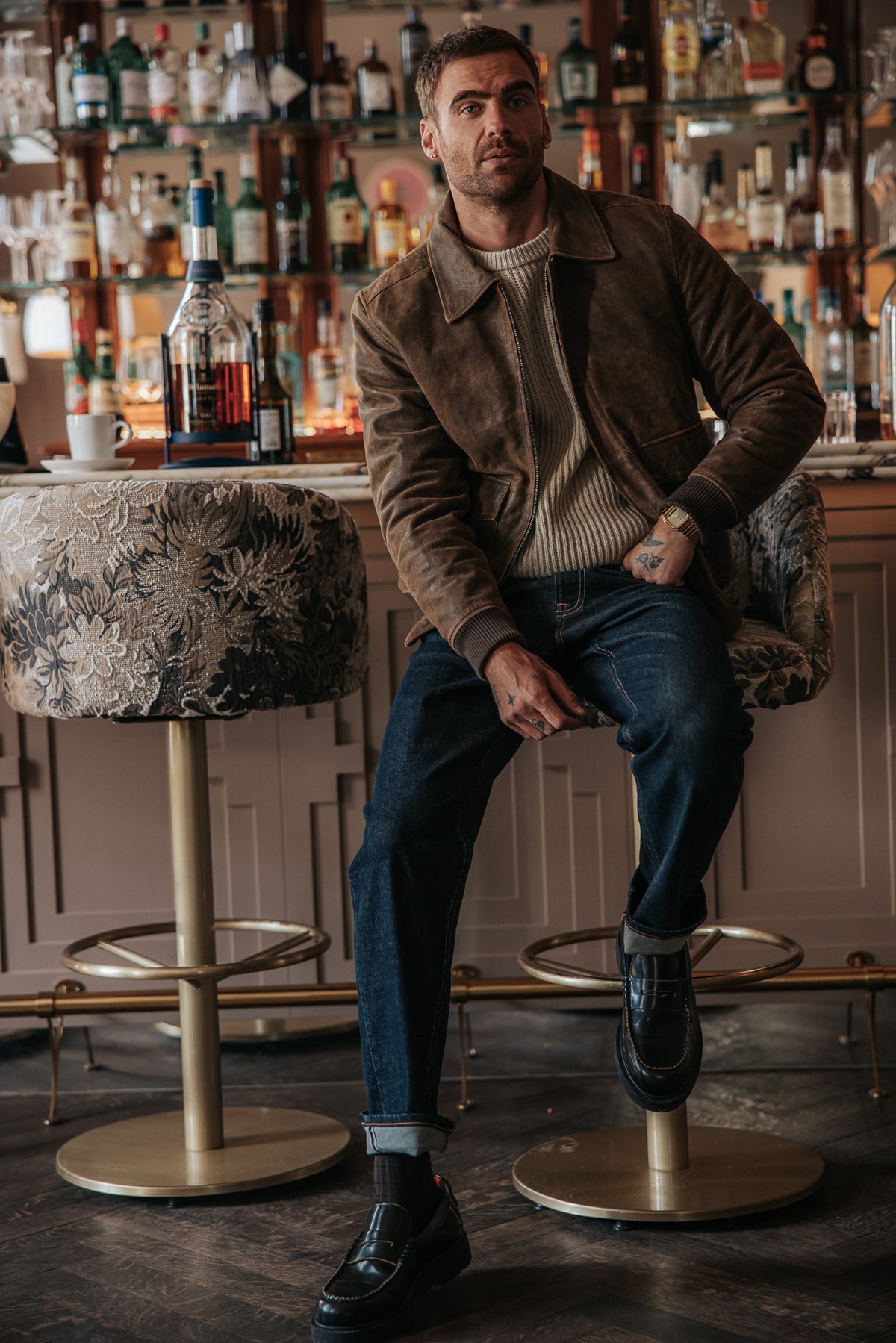 

Leder-Bomberjacke Herren Rodwell Aged brown | Freeman T. Porter