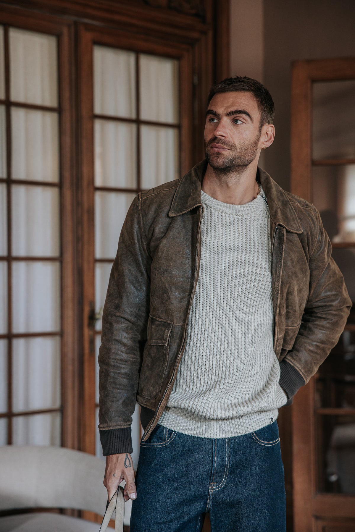 

Leder-Bomberjacke Herren Rodwell Aged brown | Freeman T. Porter