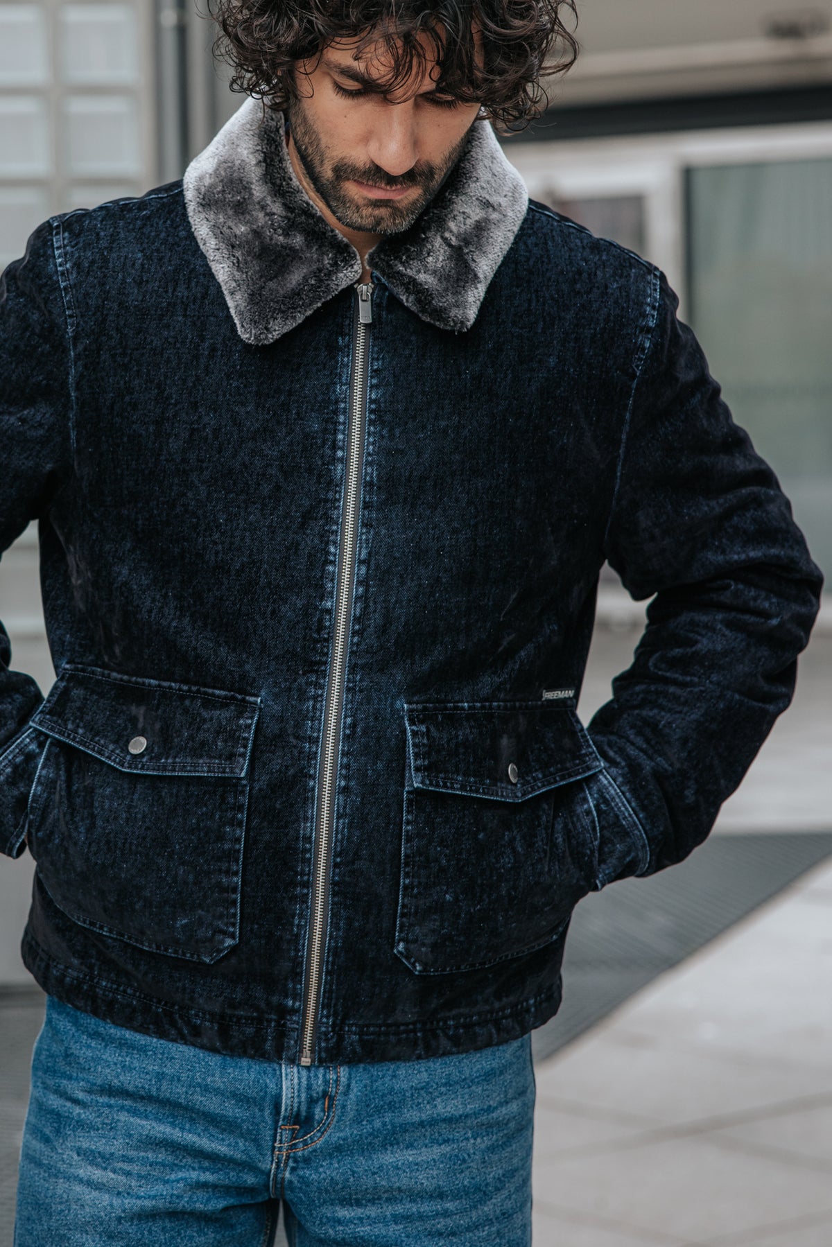 

Jacke mit abnehmbarem Kragen Herren Rickard Stark navy | Freeman T. Porter