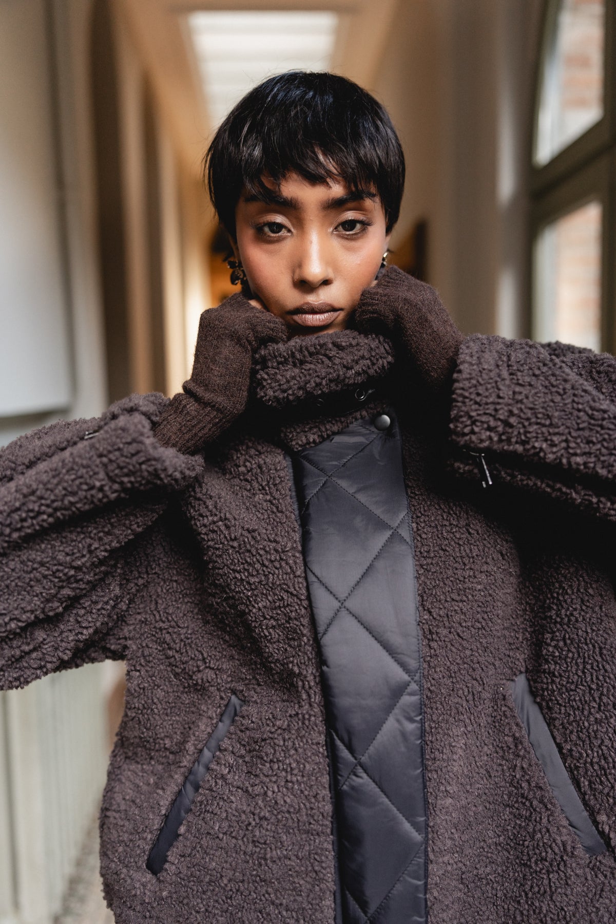 

Sherpa-Fliegerjacke Damen Marinka brown | Freeman T. Porter