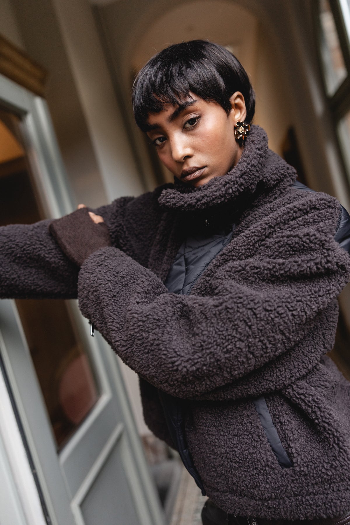 

Sherpa-Fliegerjacke Damen Marinka brown | Freeman T. Porter
