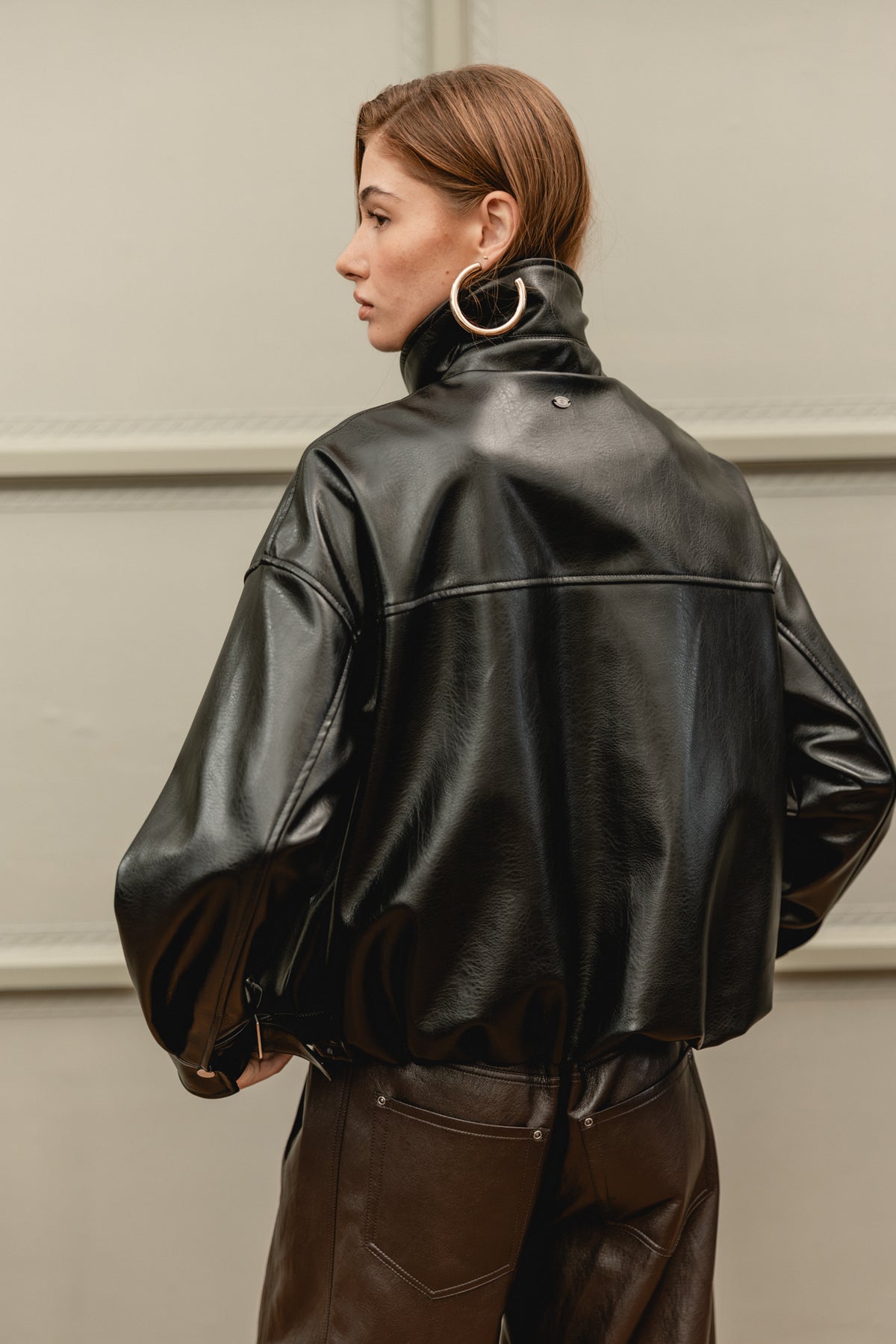 

Oversized-Jacke in Lederoptik Damen Valya black | Freeman T. Porter